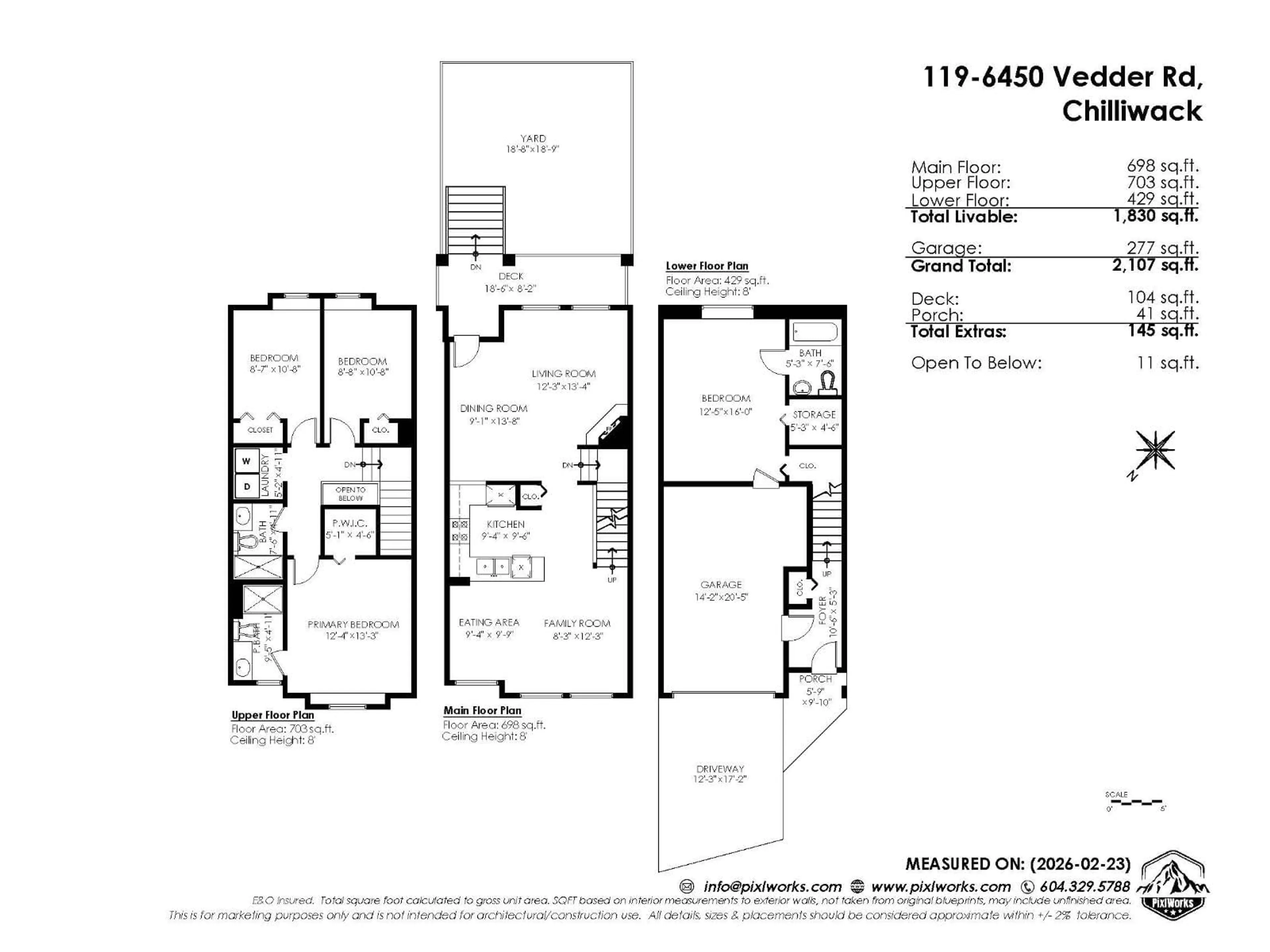 Floor plan for 119 - 6450 VEDDER ROAD, Chilliwack British Columbia V2R5N7