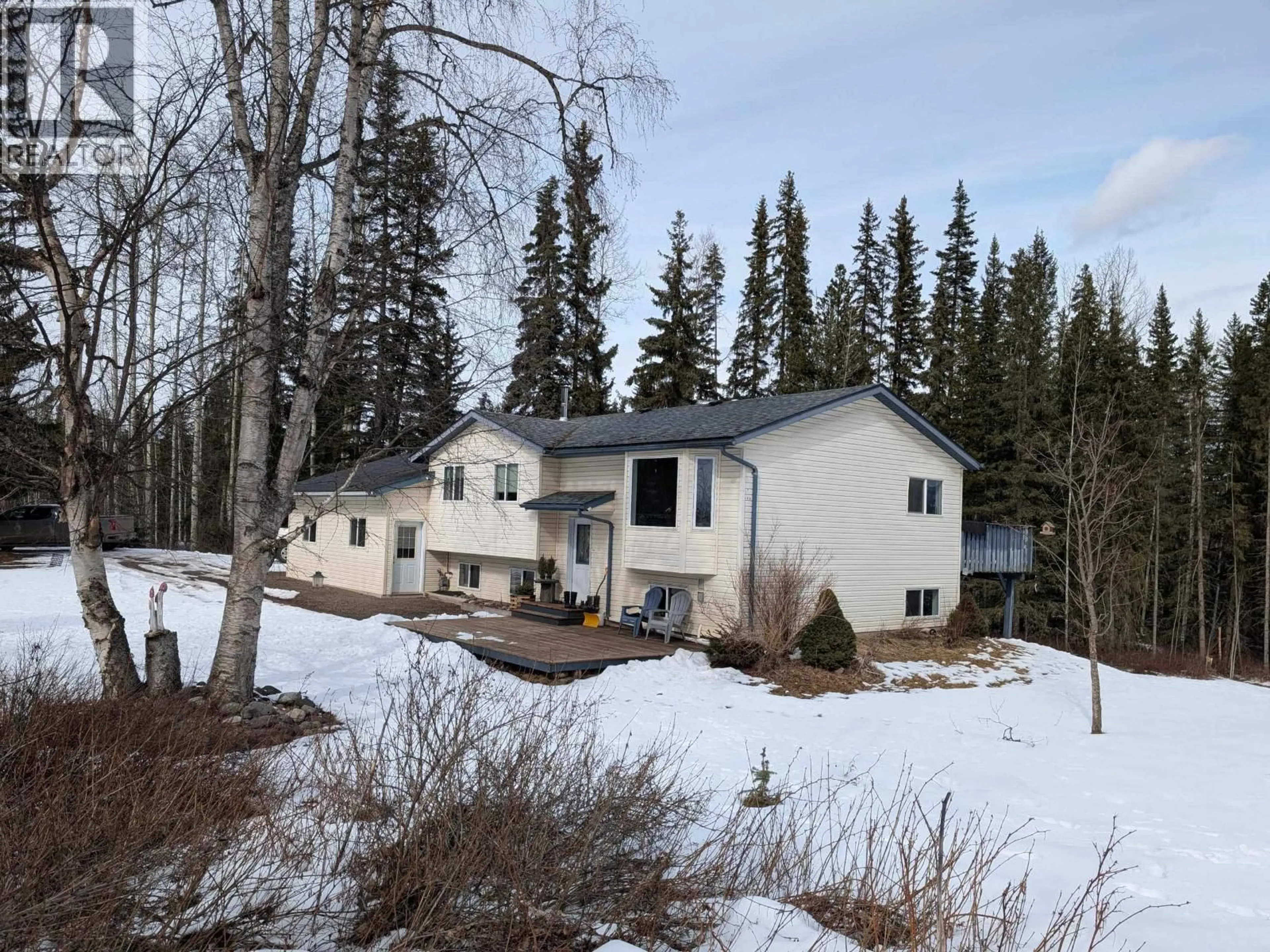 A pic from outside/outdoor area/front of a property/back of a property/a pic from drone, mountain view for 9054 HORLINGS ROAD, Smithers British Columbia V0J2N2