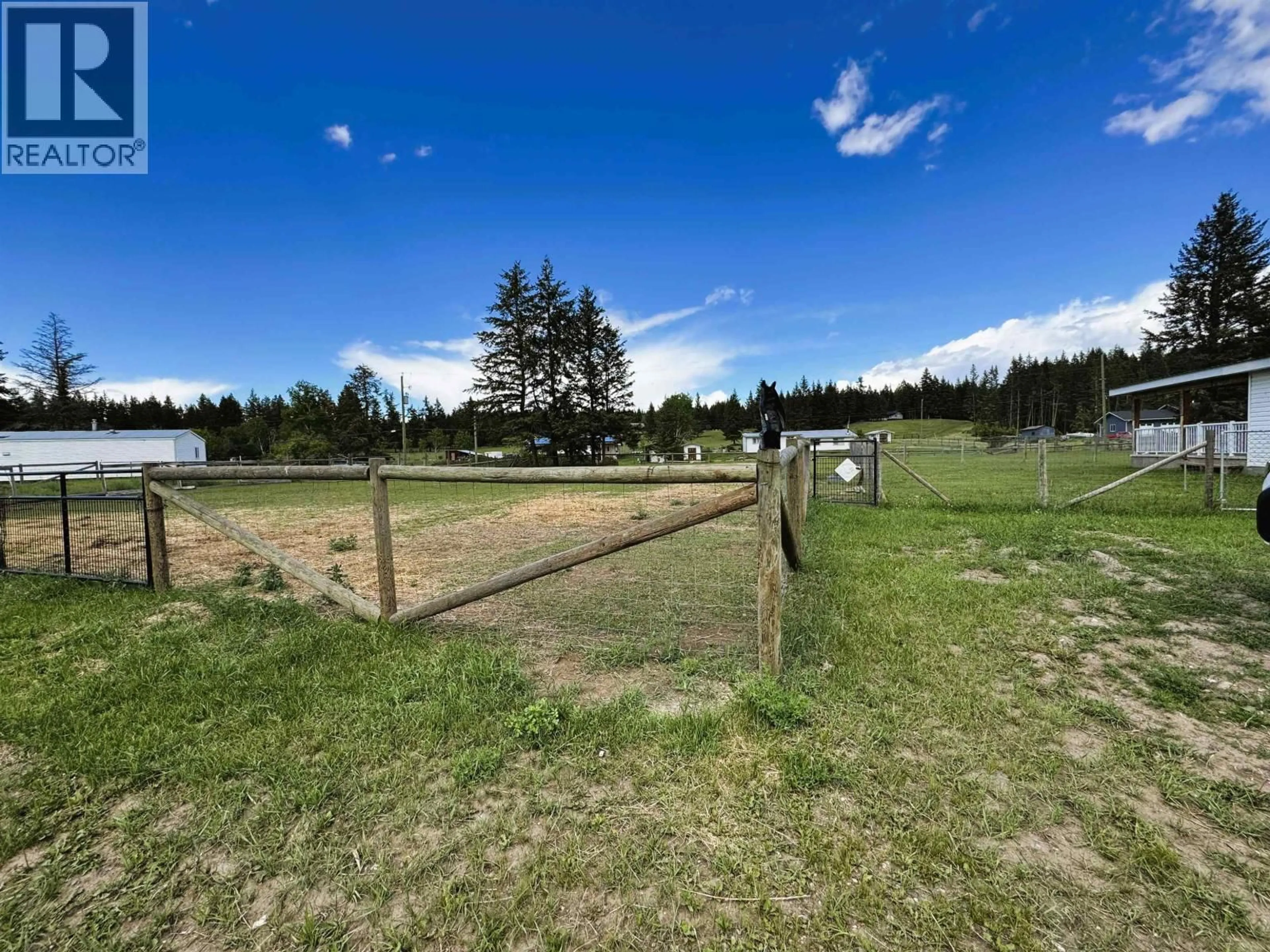 A pic from outside/outdoor area/front of a property/back of a property/a pic from drone, unknown for 3238 HINSCHE ROAD, 150 Mile House British Columbia V0K2G0