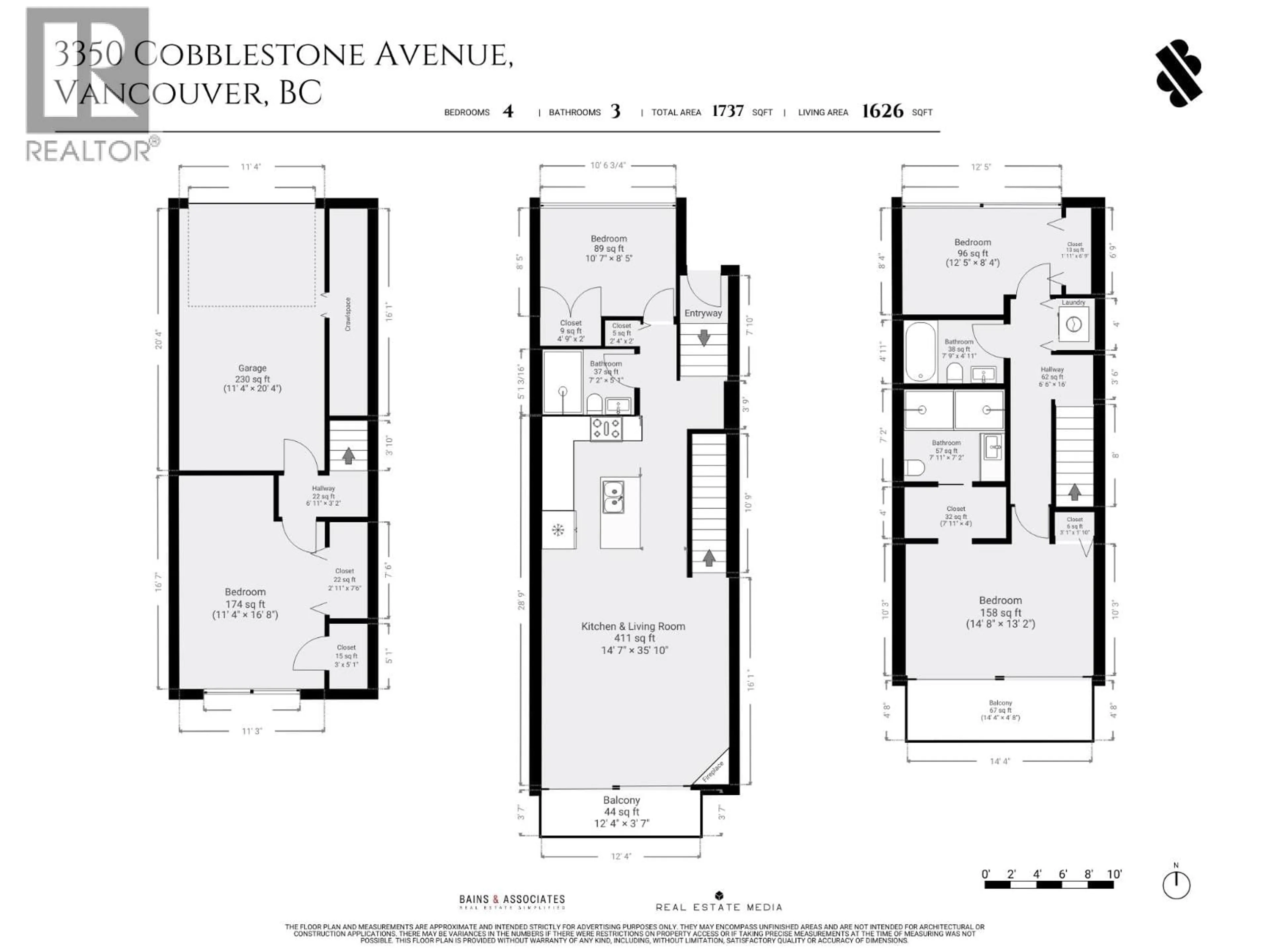 Floor plan for 3350 COBBLESTONE AVENUE, Vancouver British Columbia V5S4S4