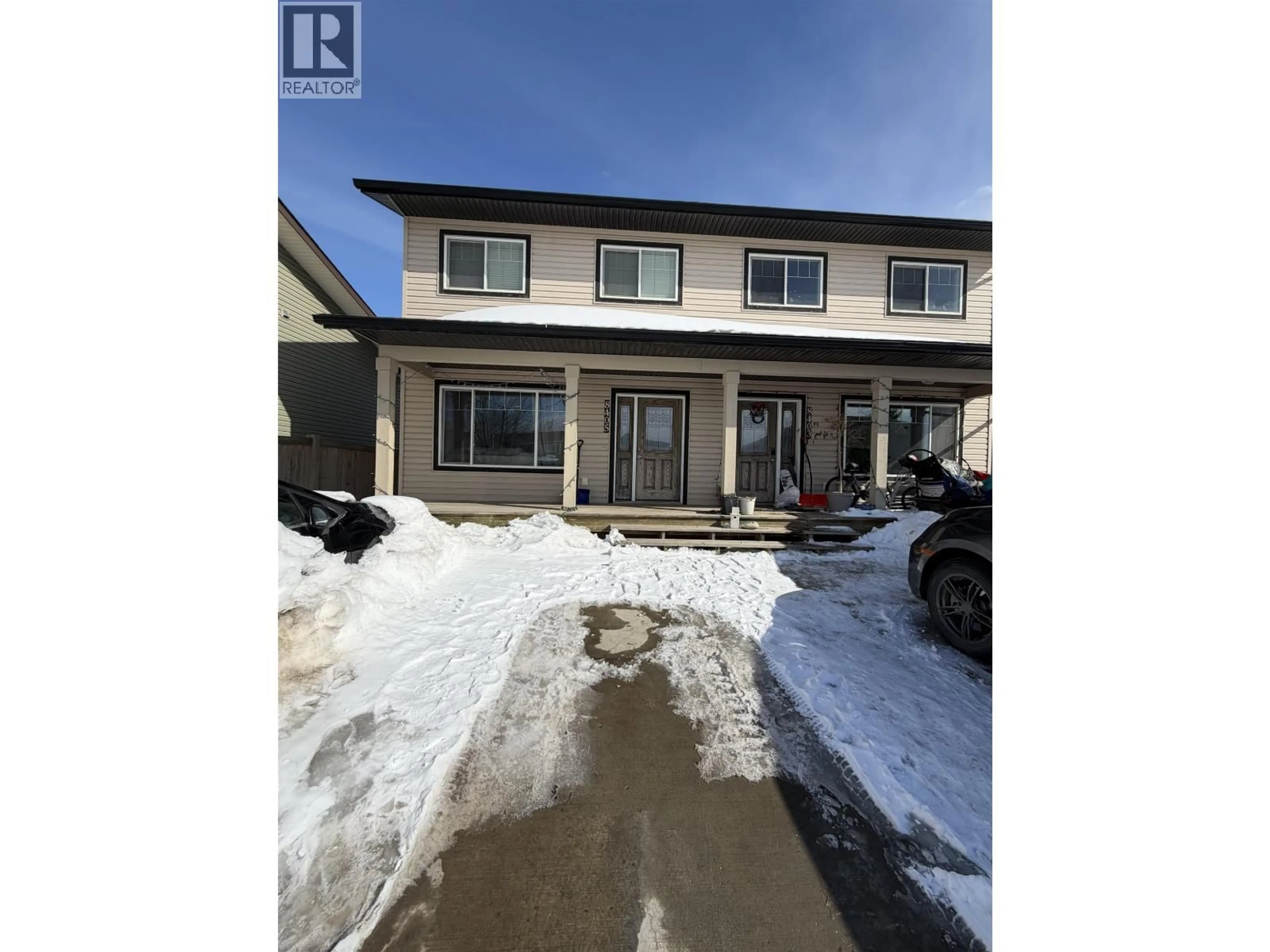 A pic from outside/outdoor area/front of a property/back of a property/a pic from drone, street for 8405 88 STREET, Fort St. John British Columbia V1J0J6