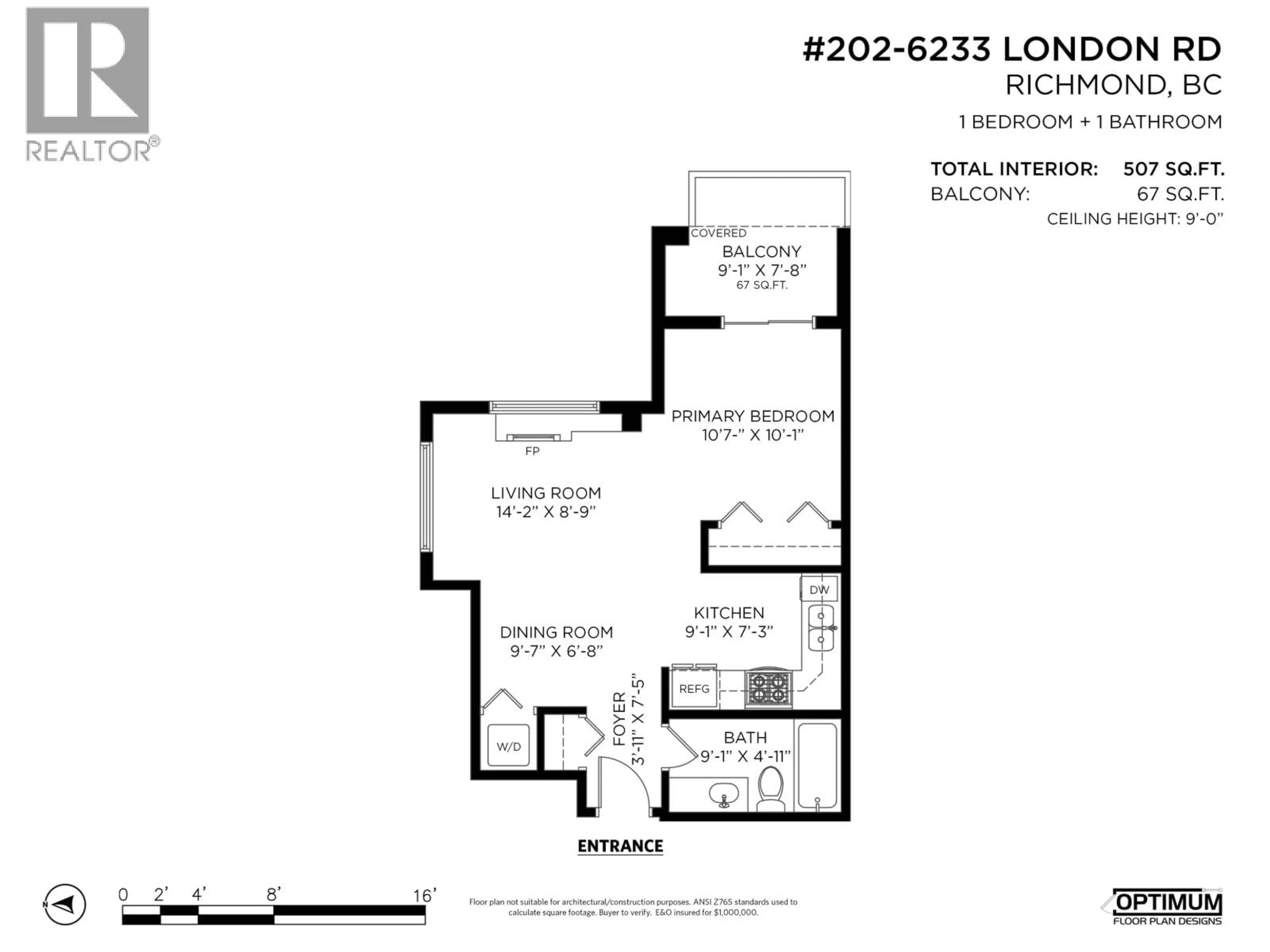 Floor plan for 202 - 6233 LONDON ROAD, Richmond British Columbia V7E6R7