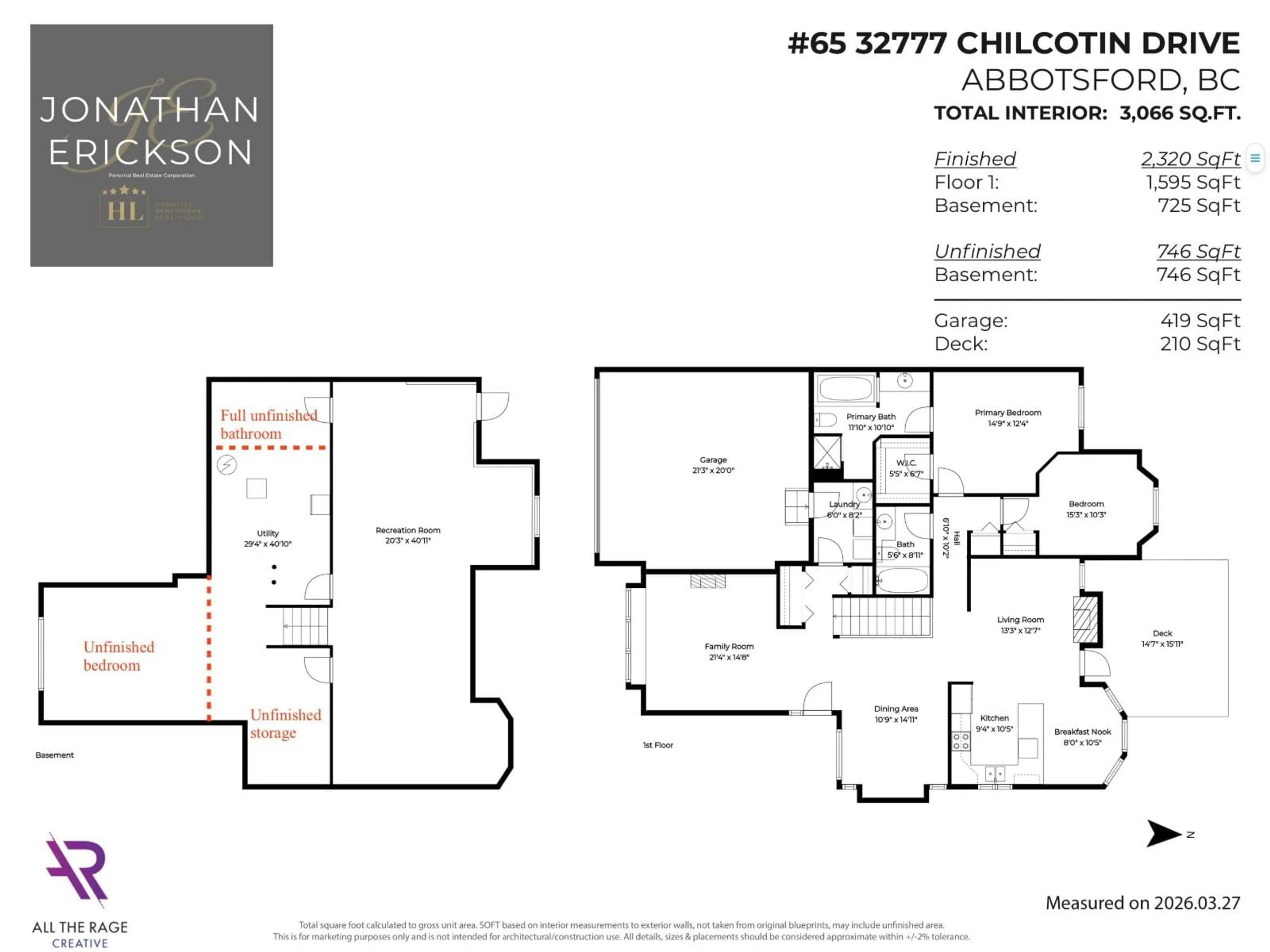 Floor plan for 65 - 32777 CHILCOTIN DRIVE, Abbotsford British Columbia V2T5W4