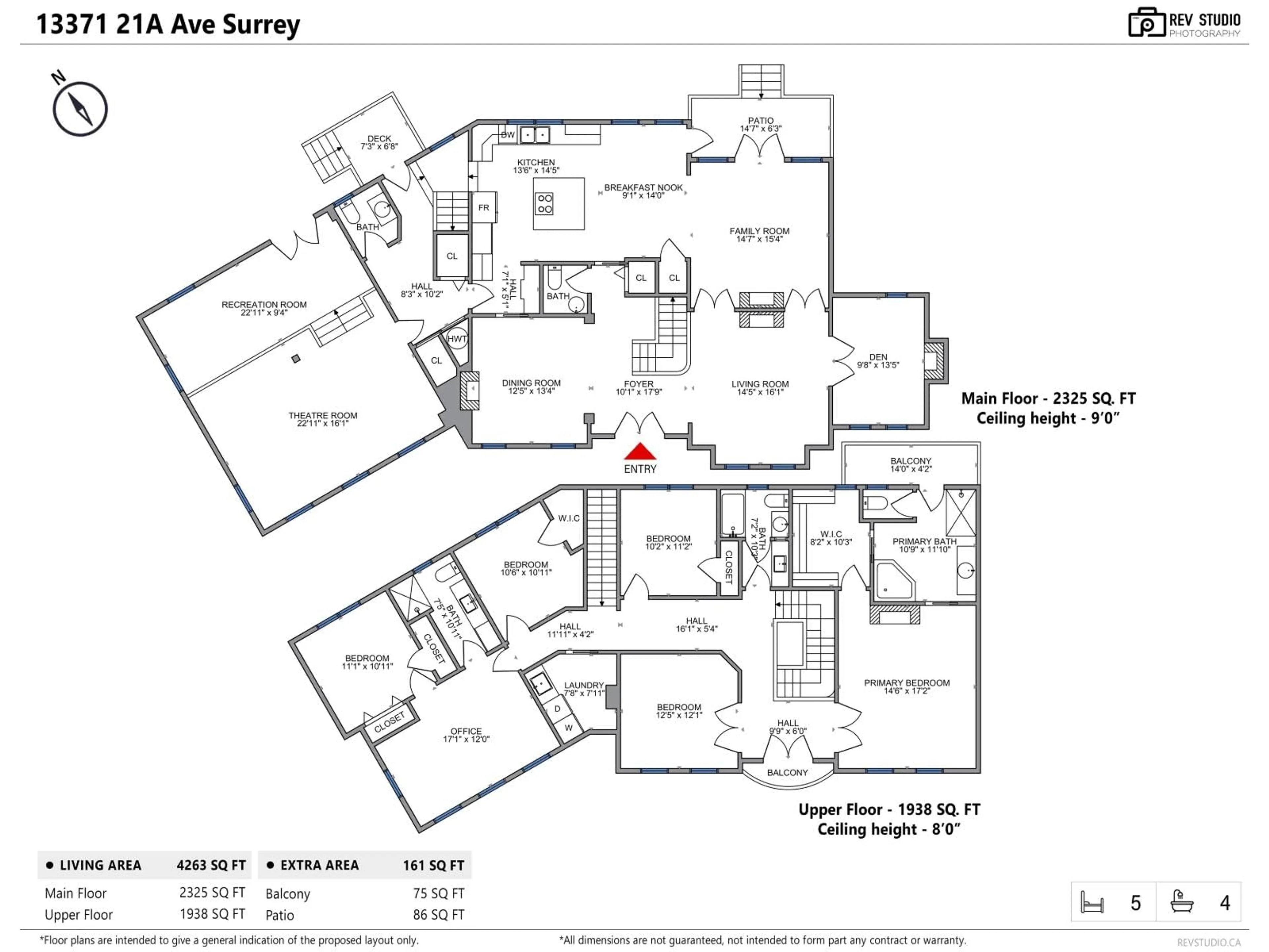 Floor plan for 13371 21A AVENUE, Surrey British Columbia V4A9N1