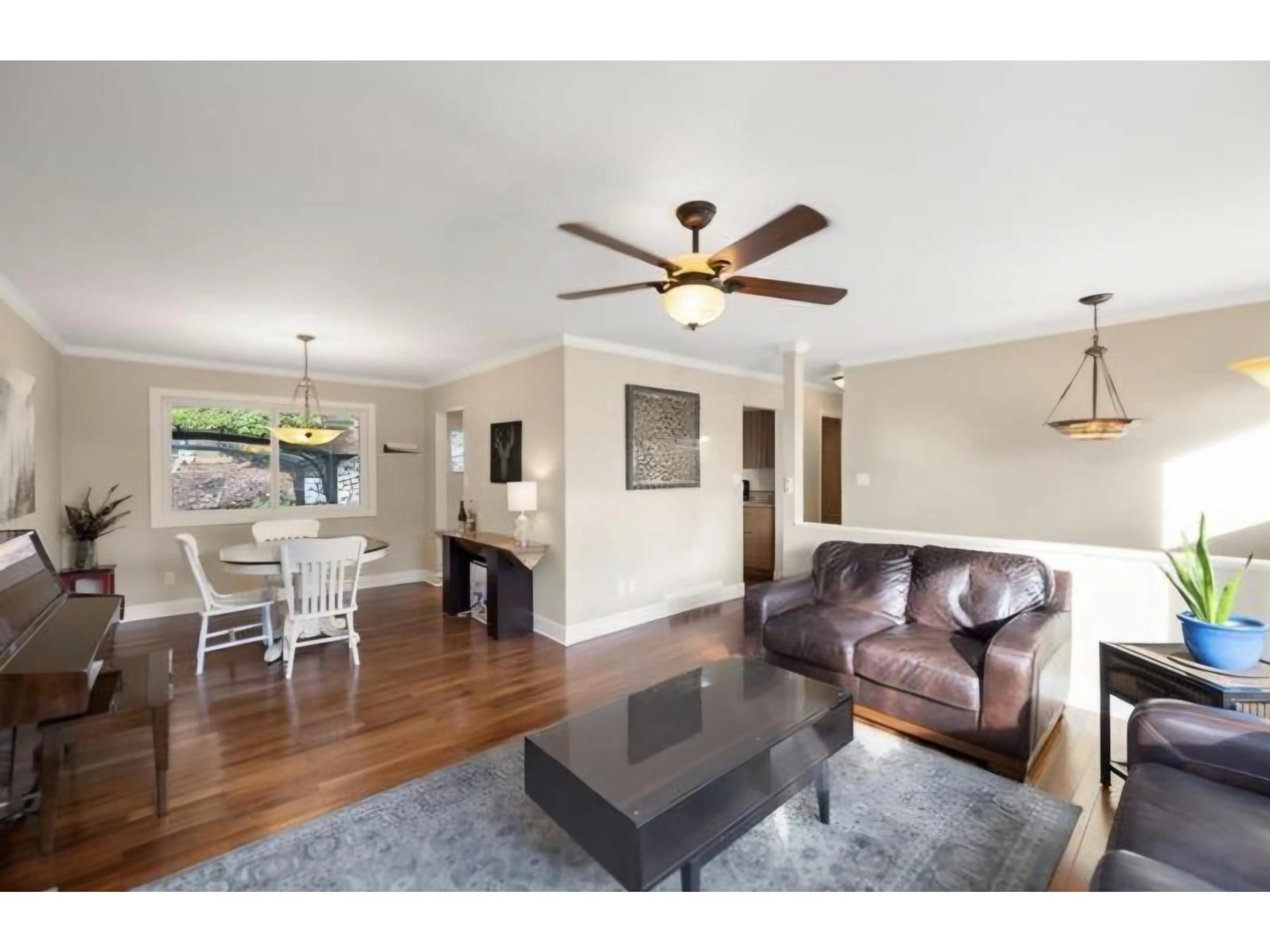 Living room with furniture, wood/laminate floor for 8055 CARIBOU STREET, Mission British Columbia V2V5R1