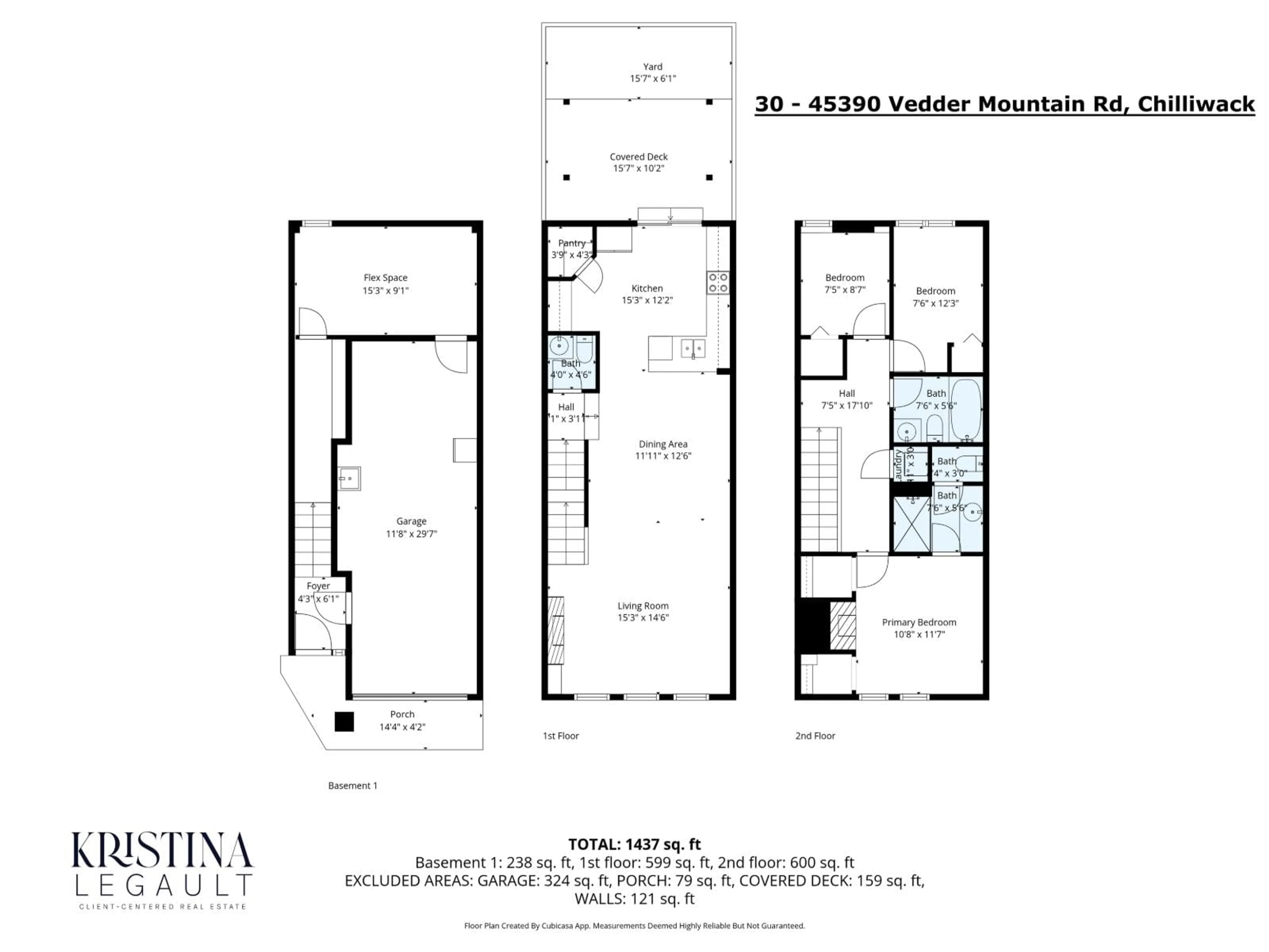 Floor plan for 30 - 45390 VEDDER MOUNTAIN ROAD, Cultus Lake British Columbia V2R0P6