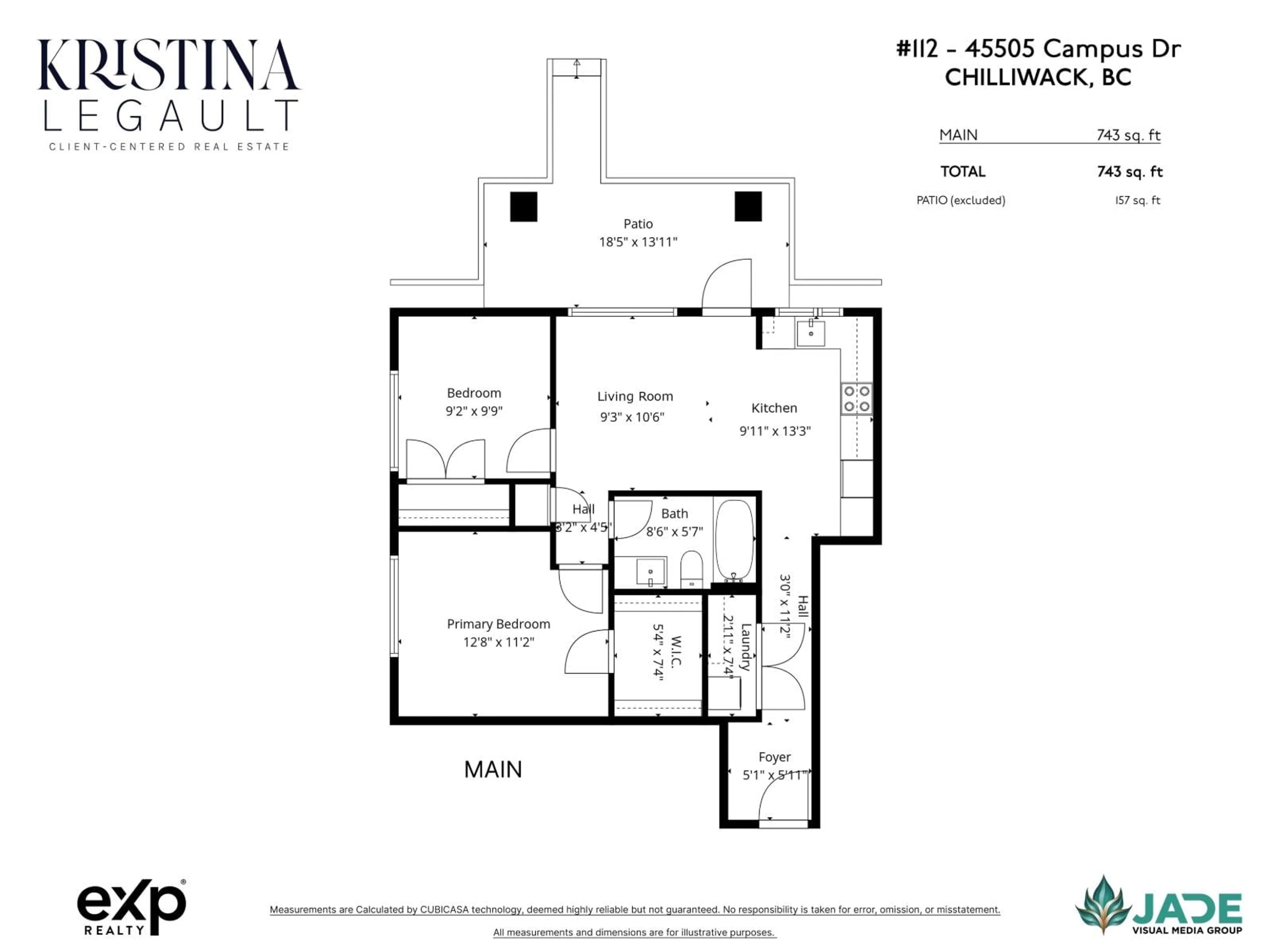 Floor plan for 112 - 45505 CAMPUS DRIVE, Chilliwack British Columbia V2R6L2