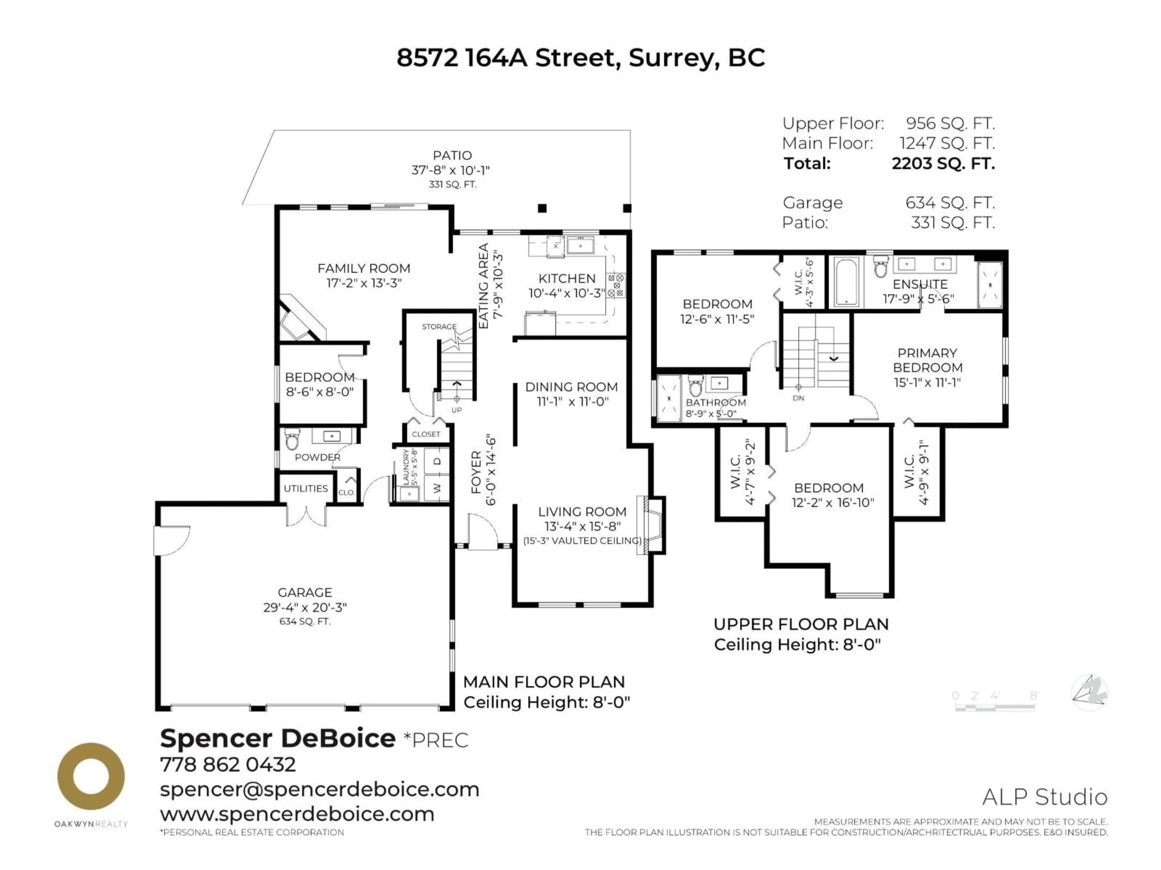 Floor plan for 8572 164A STREET, Surrey British Columbia V4N3G8