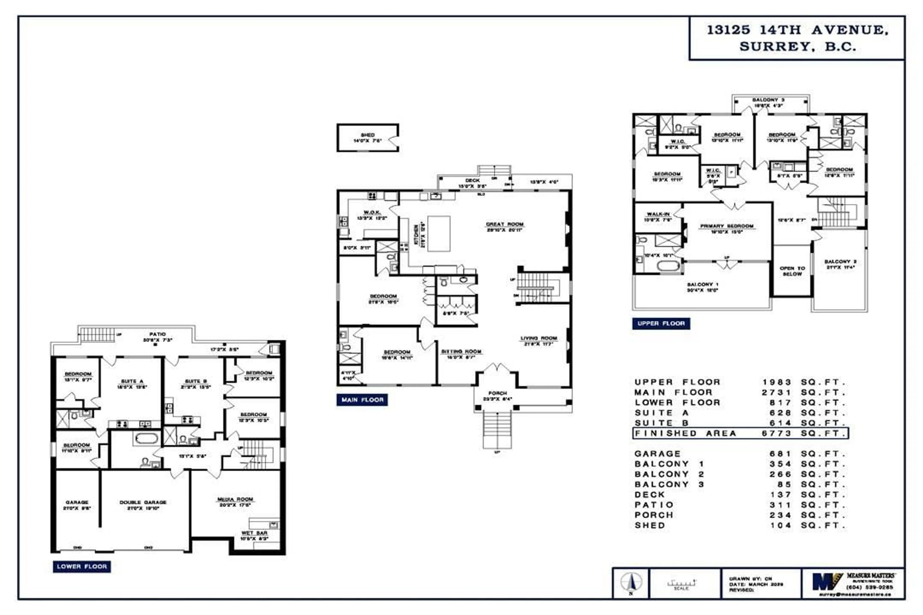 Floor plan for 13125 14 AVENUE, Surrey British Columbia V4A1G6