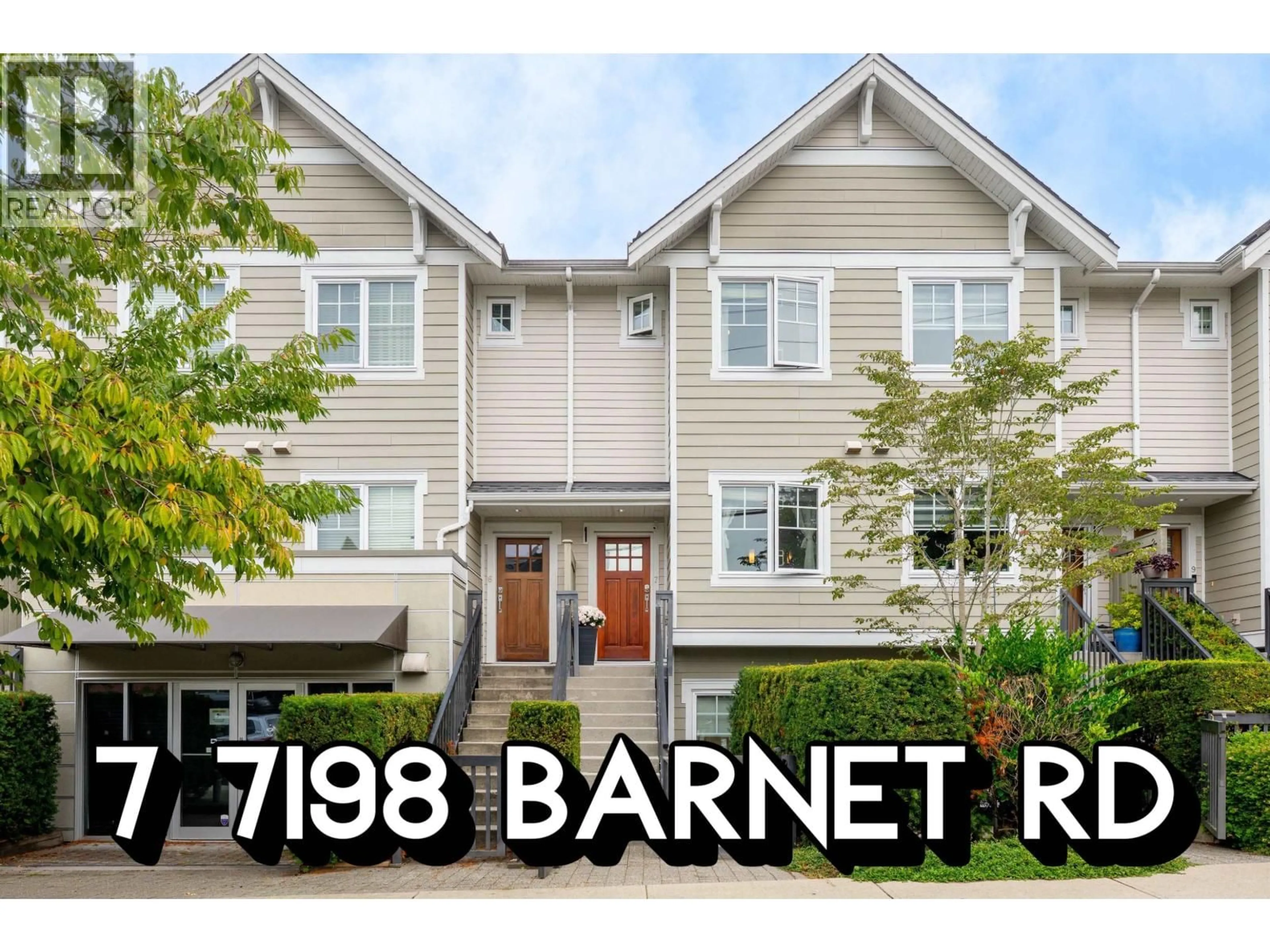 Home with vinyl exterior material, street for 7 - 7198 BARNET ROAD, Burnaby British Columbia V5A1C9