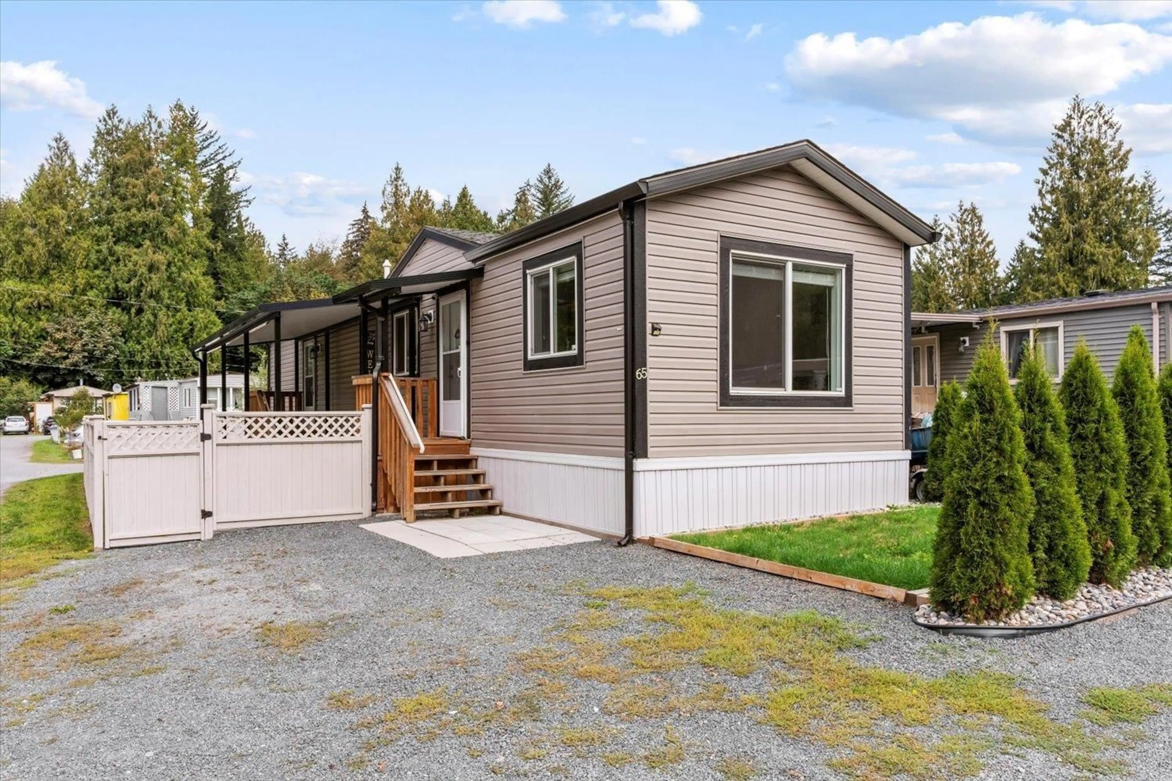 Home with vinyl exterior material, street for 65 - 3942 COLUMBIA VALLEY ROAD, Cultus Lake British Columbia V2R5B3