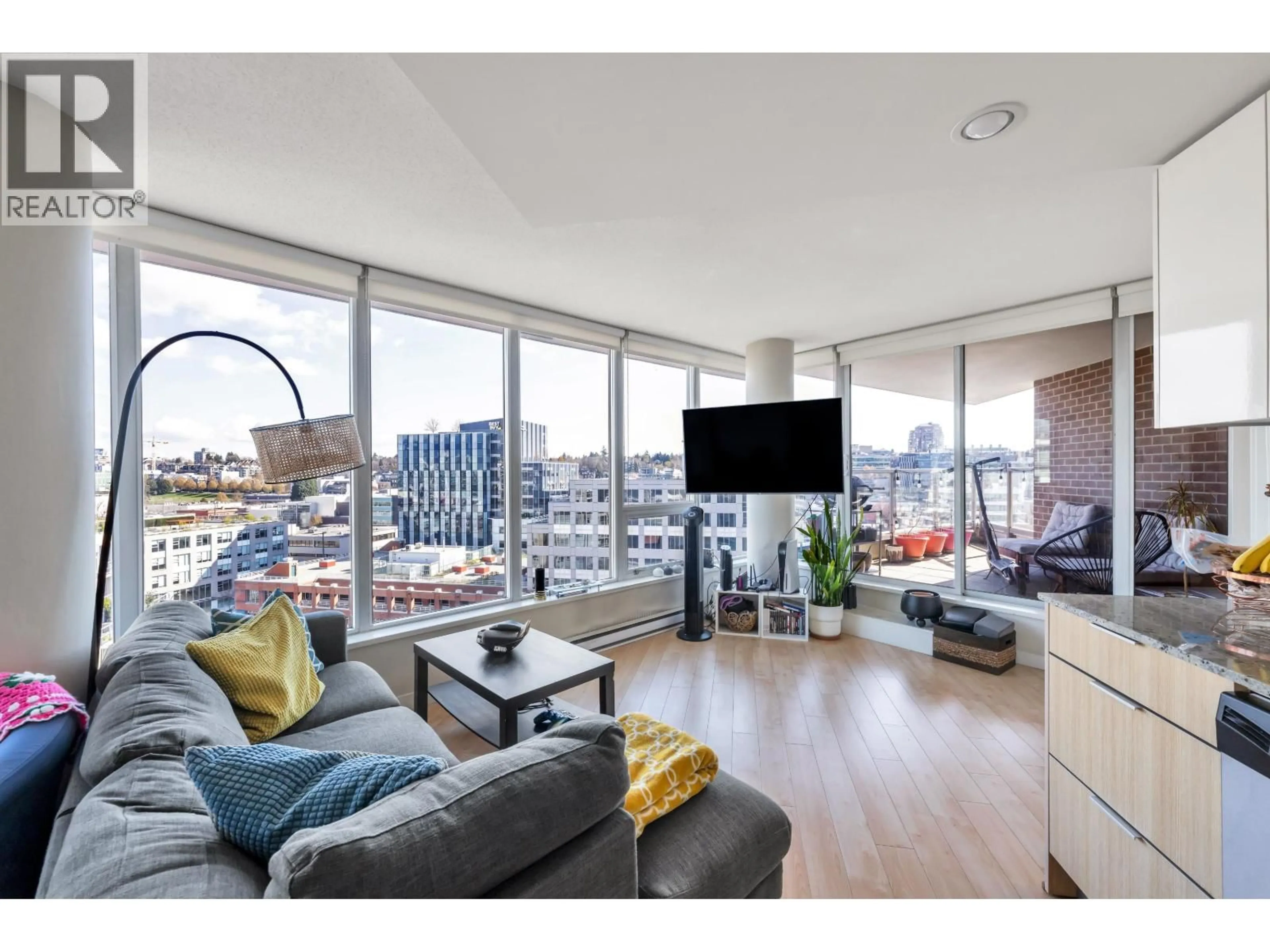 Living room with furniture, wood/laminate floor for 1209 - 445 2ND AVENUE, Vancouver British Columbia V5Y0E8