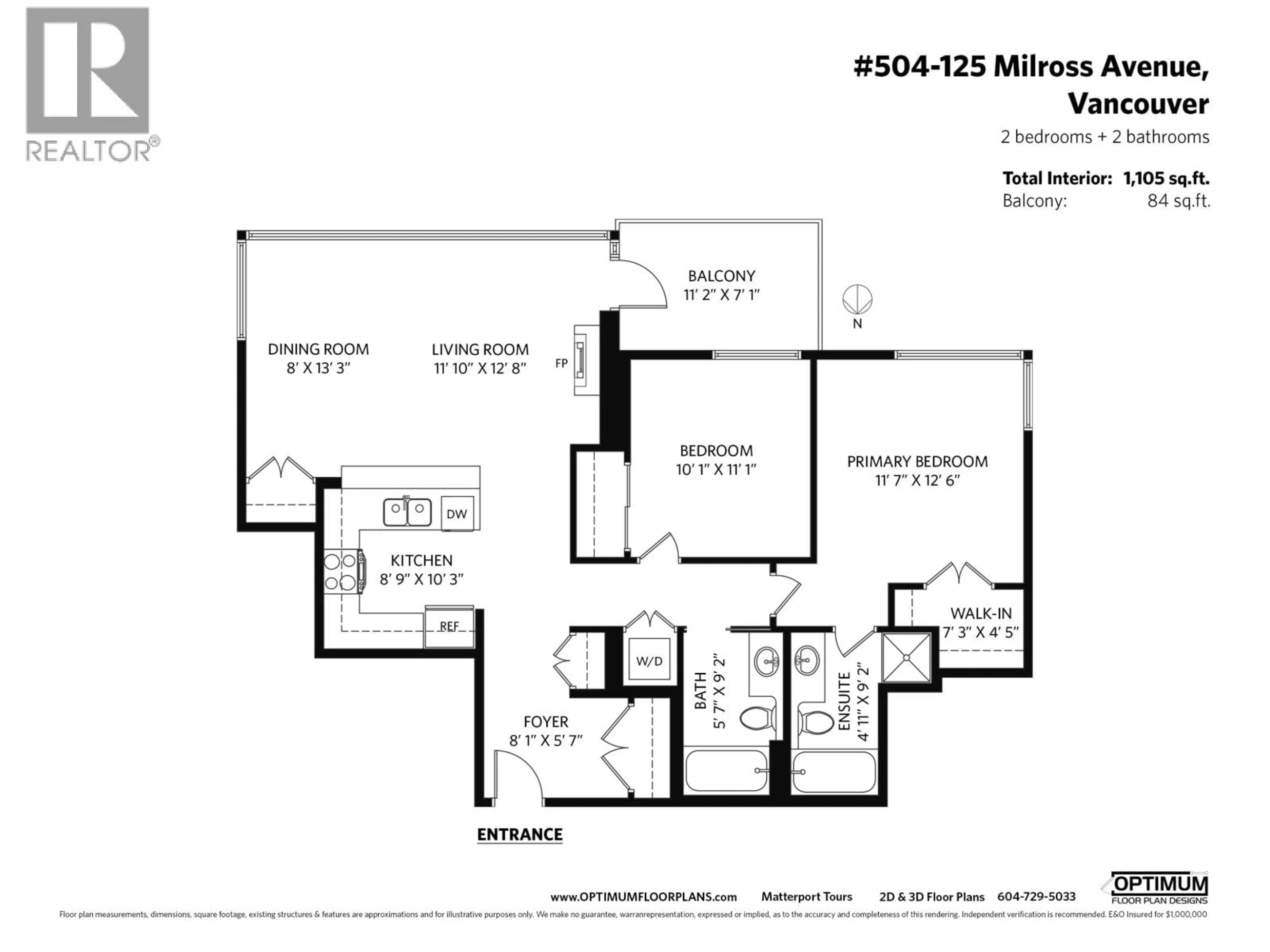 Floor plan for 504 - 125 MILROSS AVENUE, Vancouver British Columbia V6A0A1