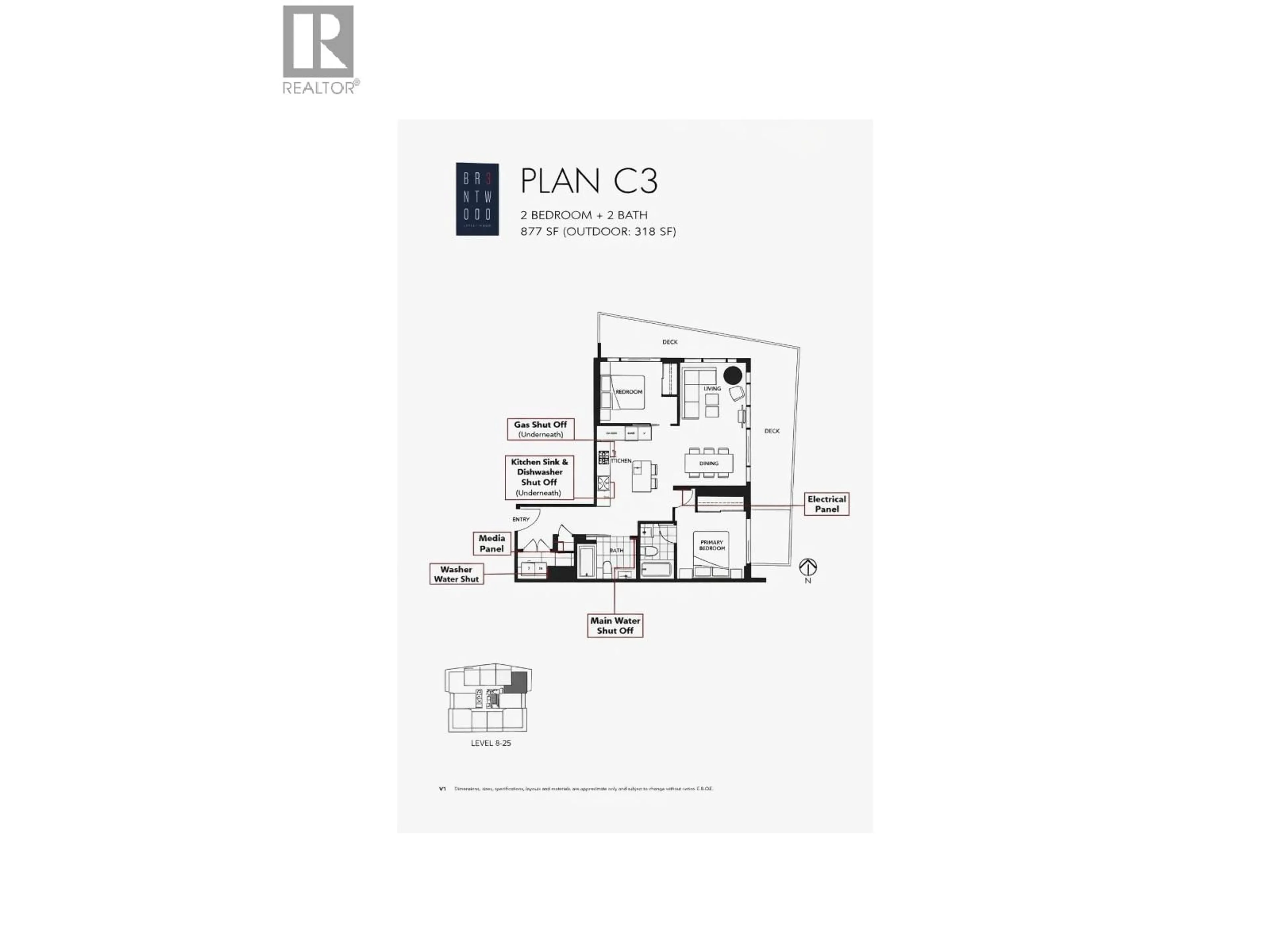 Floor plan for 2111 - 4650 BRENTWOOD BOULEVARD, Burnaby British Columbia V5C0M3