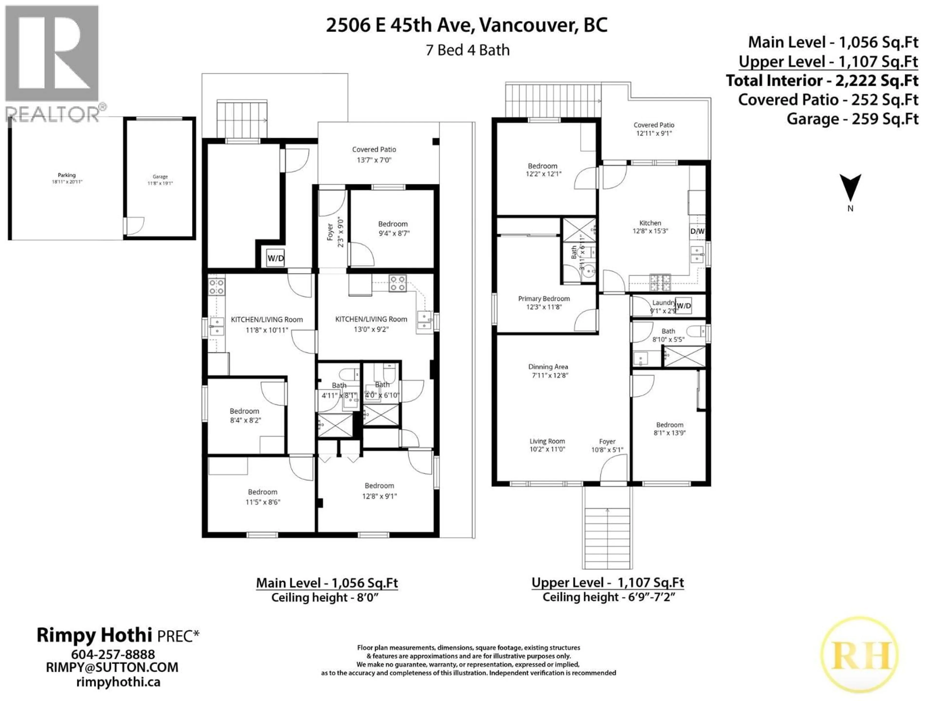 Floor plan for 2506 45TH AVENUE, Vancouver British Columbia V5R3B5