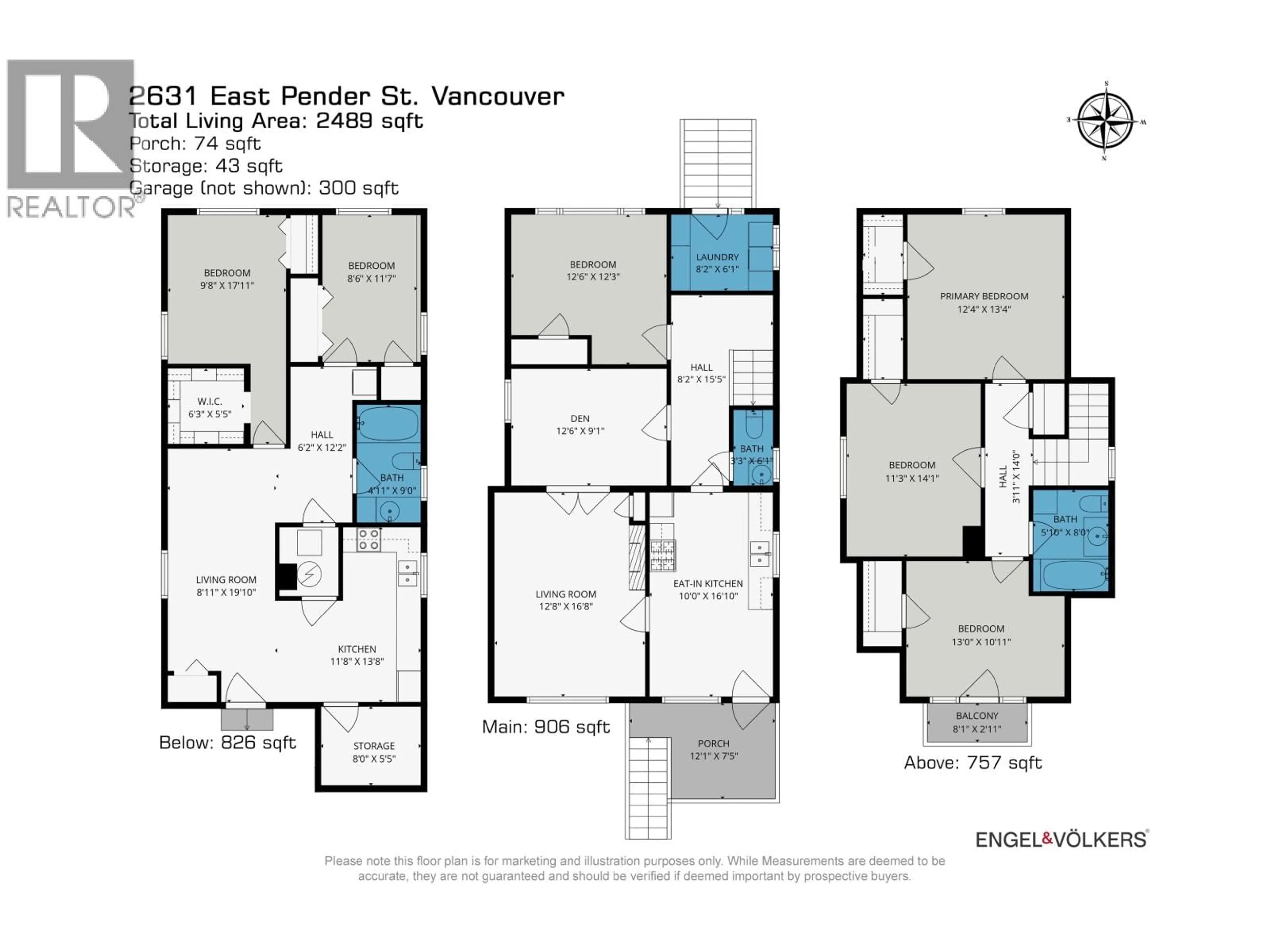 Floor plan for 2631 PENDER STREET, Vancouver British Columbia V5K2B6