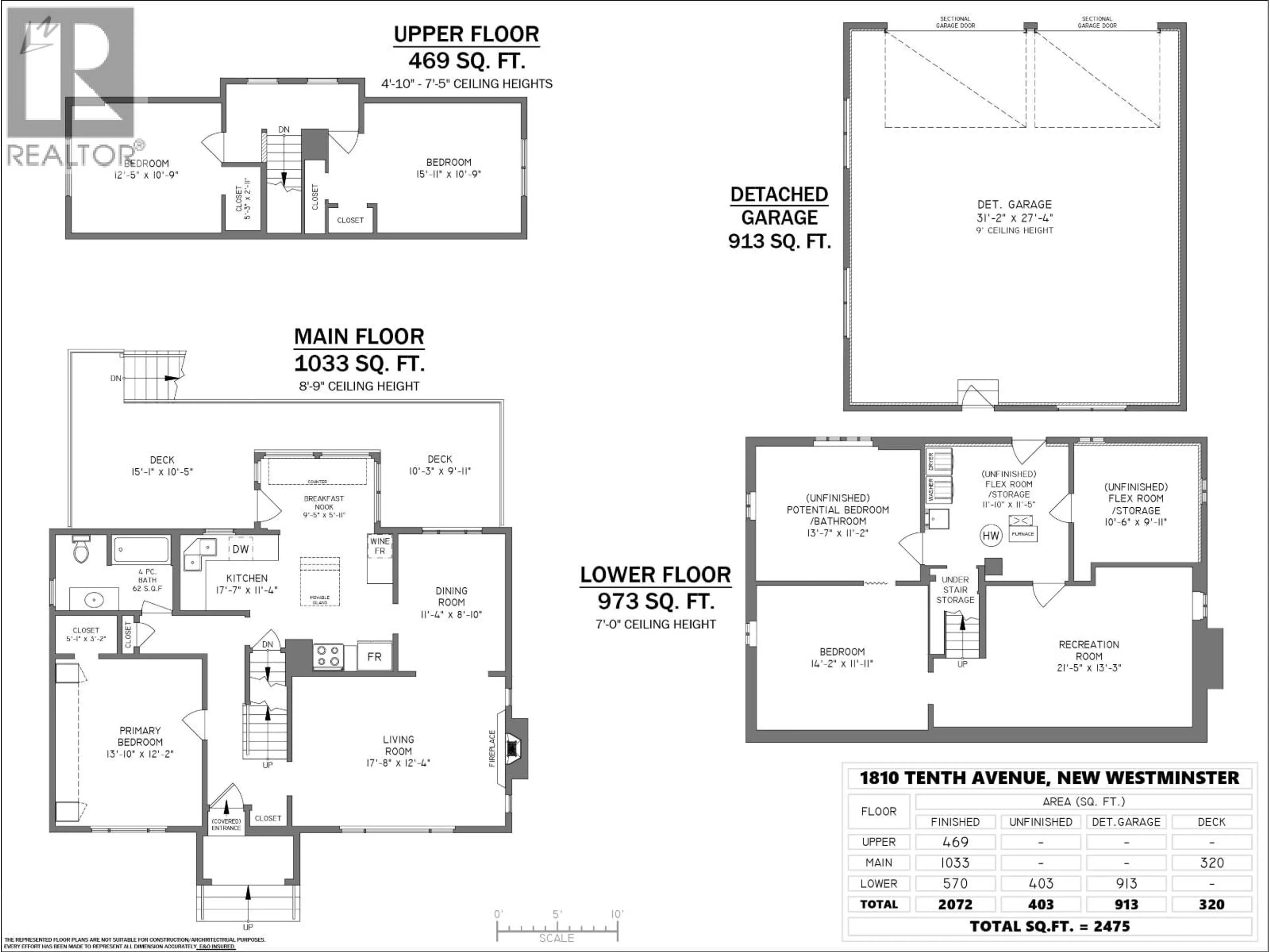 Floor plan for 1810 TENTH AVENUE, New Westminster British Columbia V3M3J5