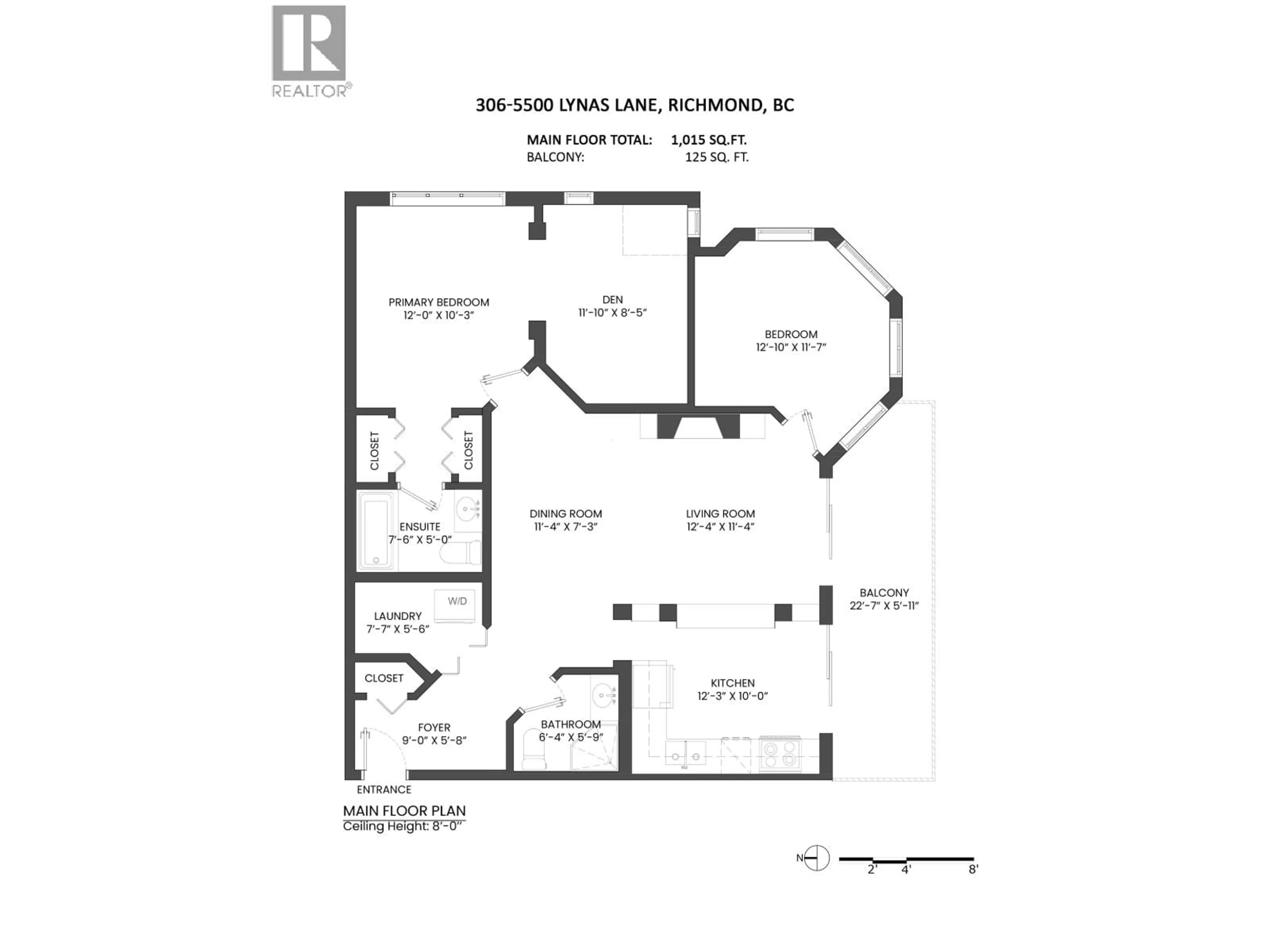 Floor plan for 306 - 5500 LYNAS LANE, Richmond British Columbia V7C5R5