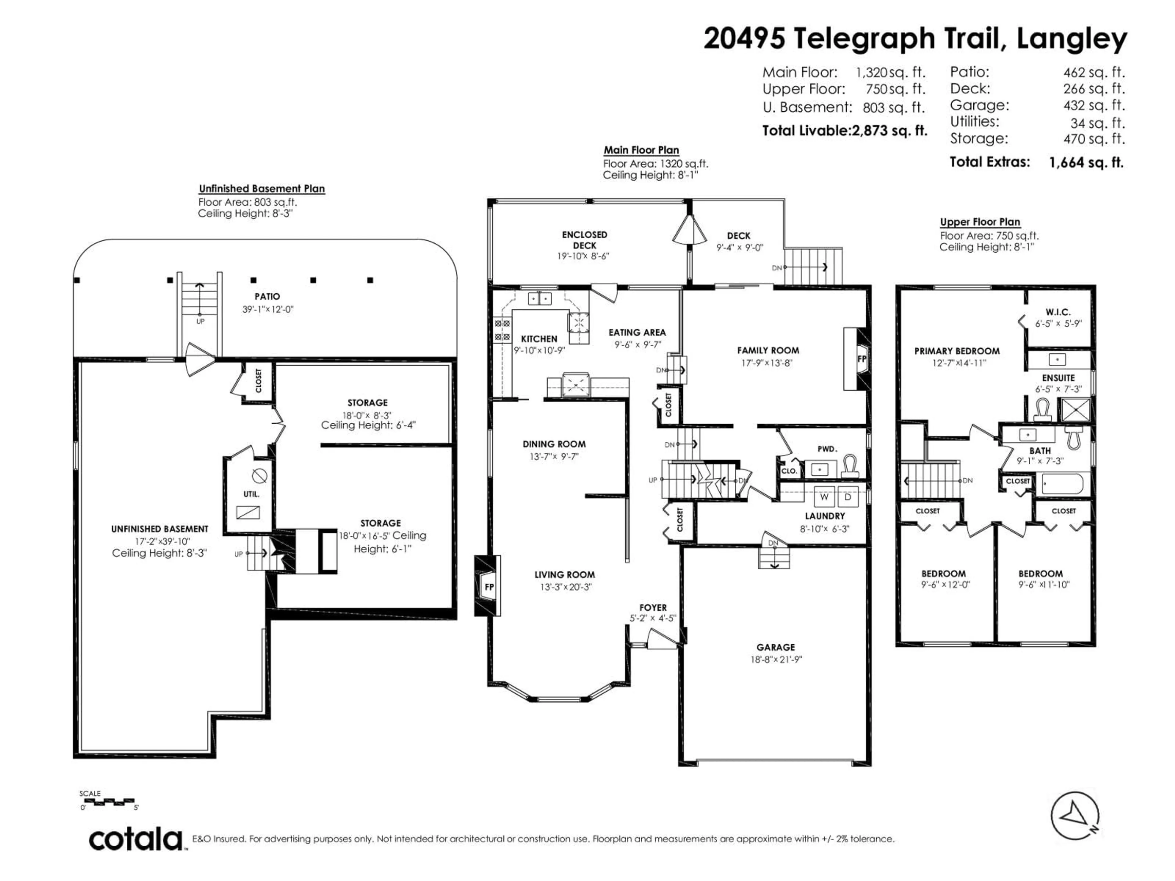 Floor plan for 20495 TELEGRAPH TRAIL, Langley British Columbia V1M1A7