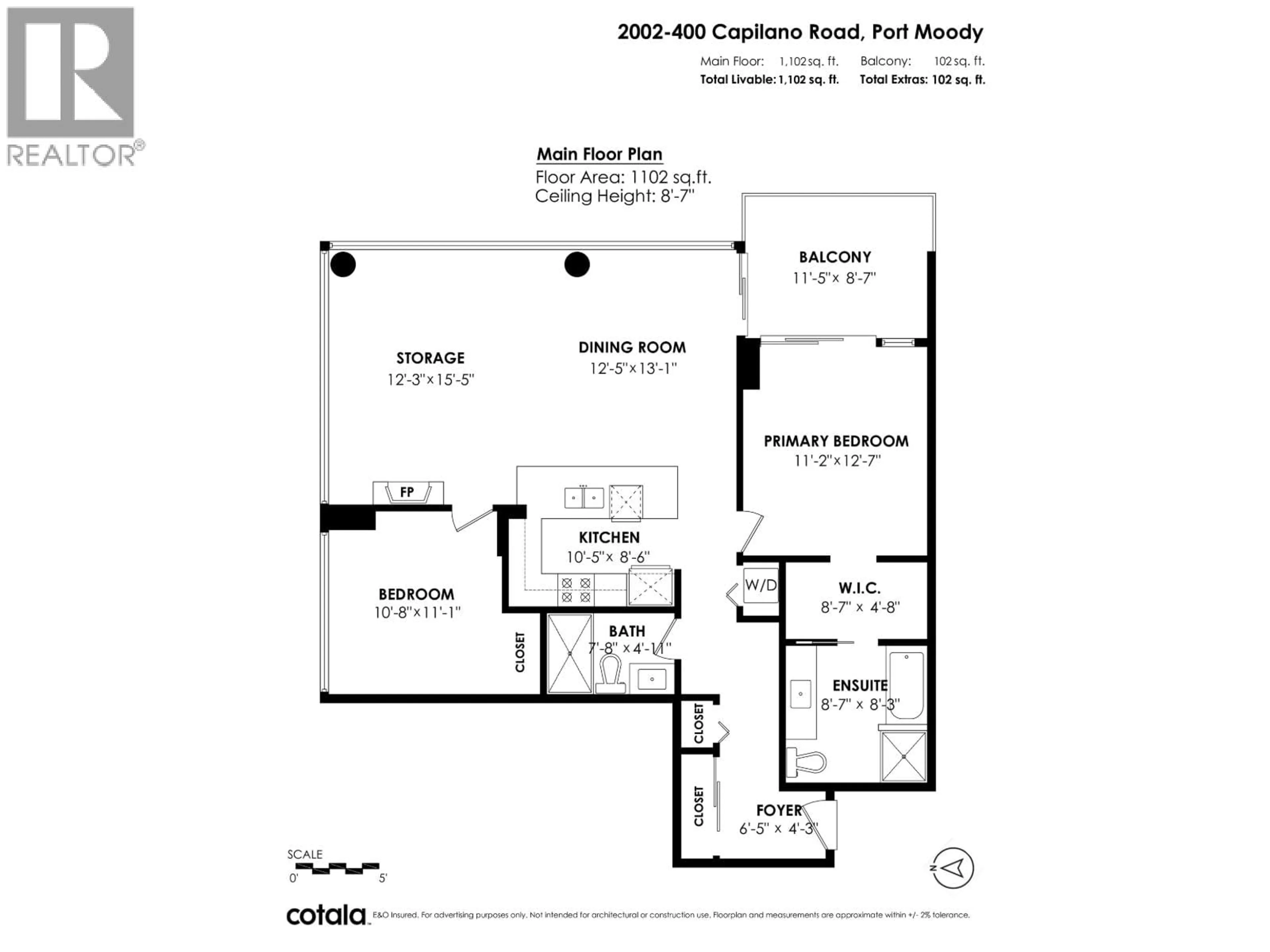 Floor plan for 2002 - 400 CAPILANO ROAD, Port Moody British Columbia V3H0E1
