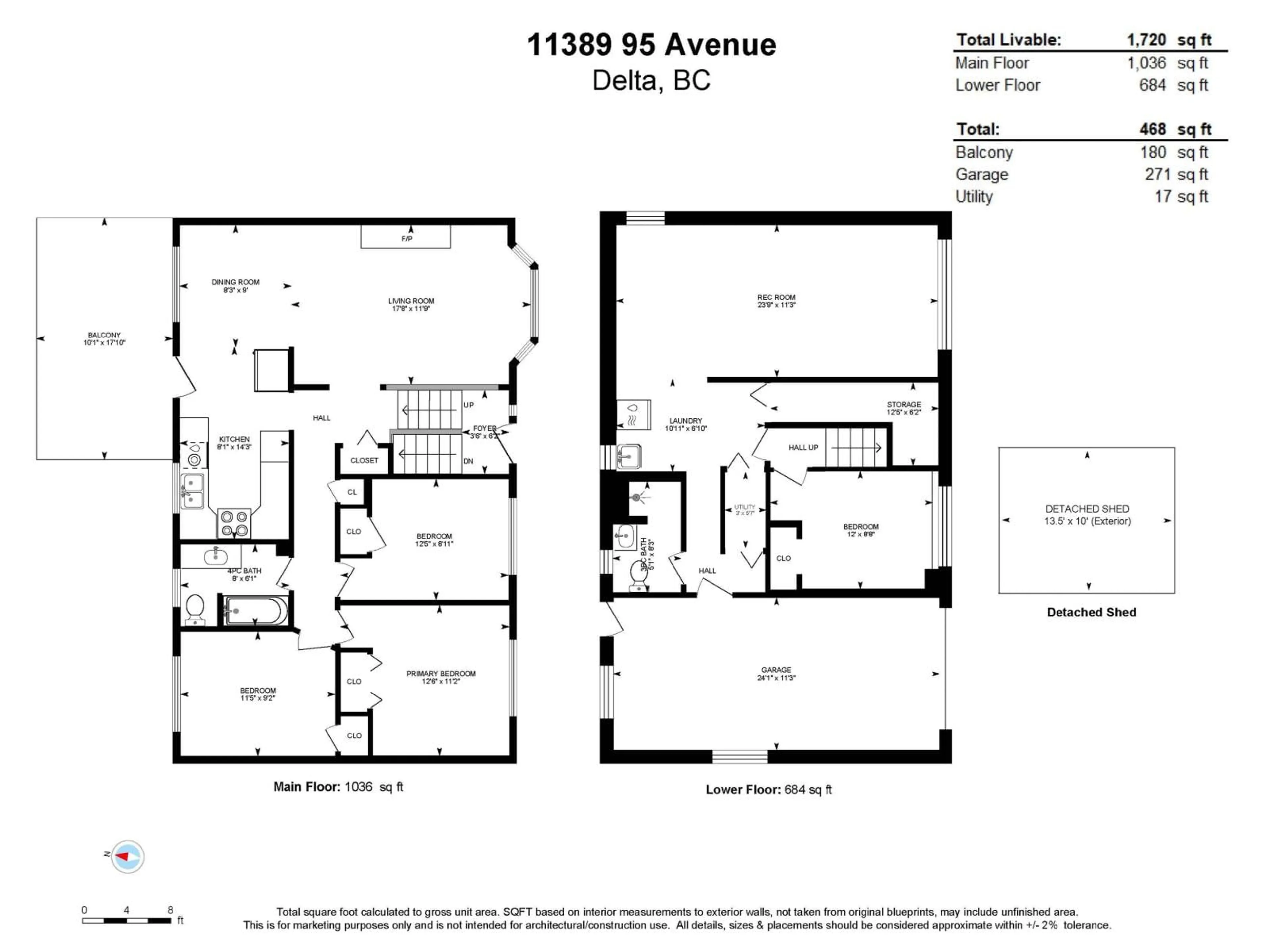 Floor plan for 11389 95 AVENUE, Delta British Columbia V4C3S9