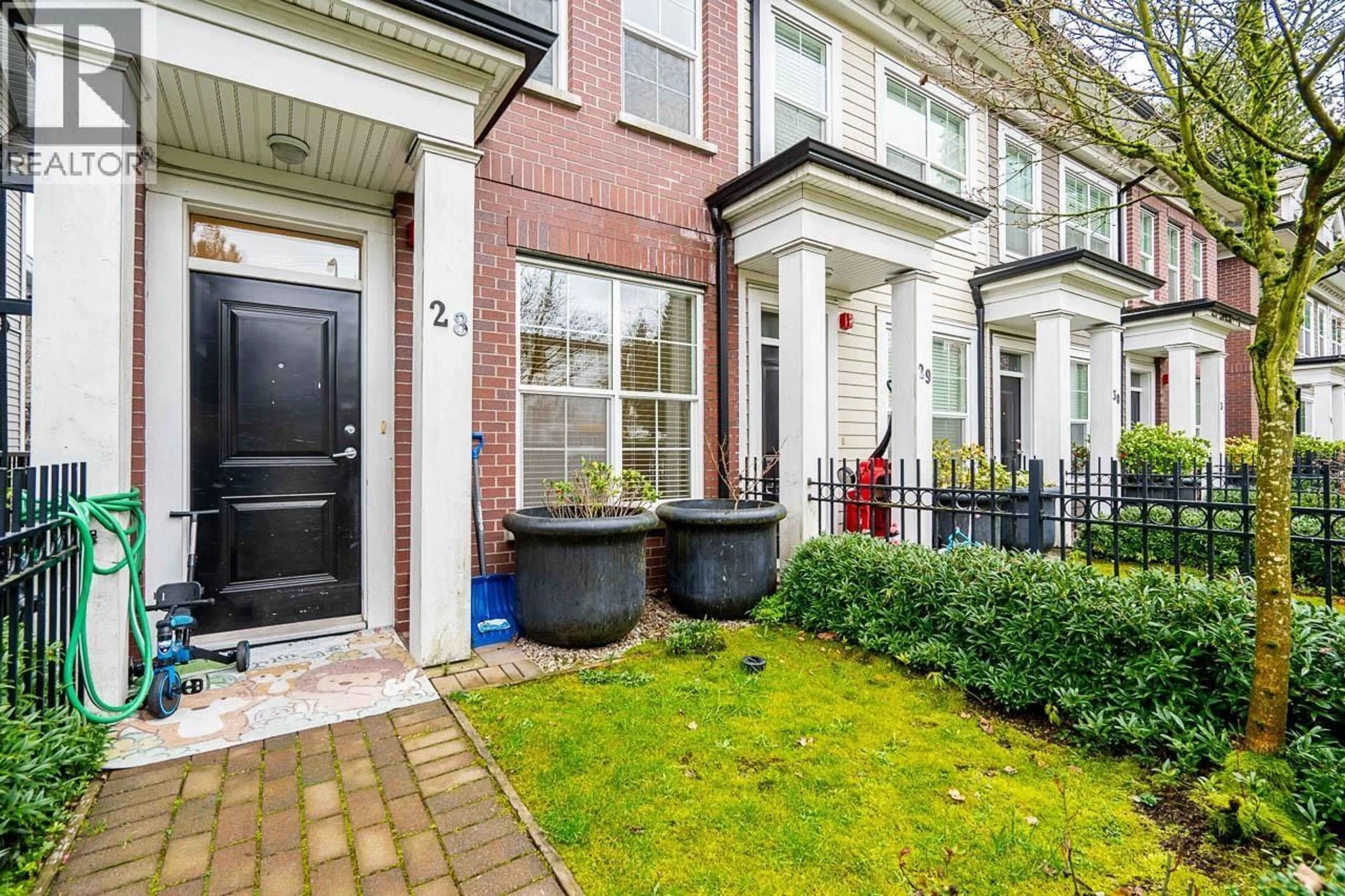 Home with brick exterior material, street for 28 - 7458 BRITTON STREET, Burnaby British Columbia V3N3A5