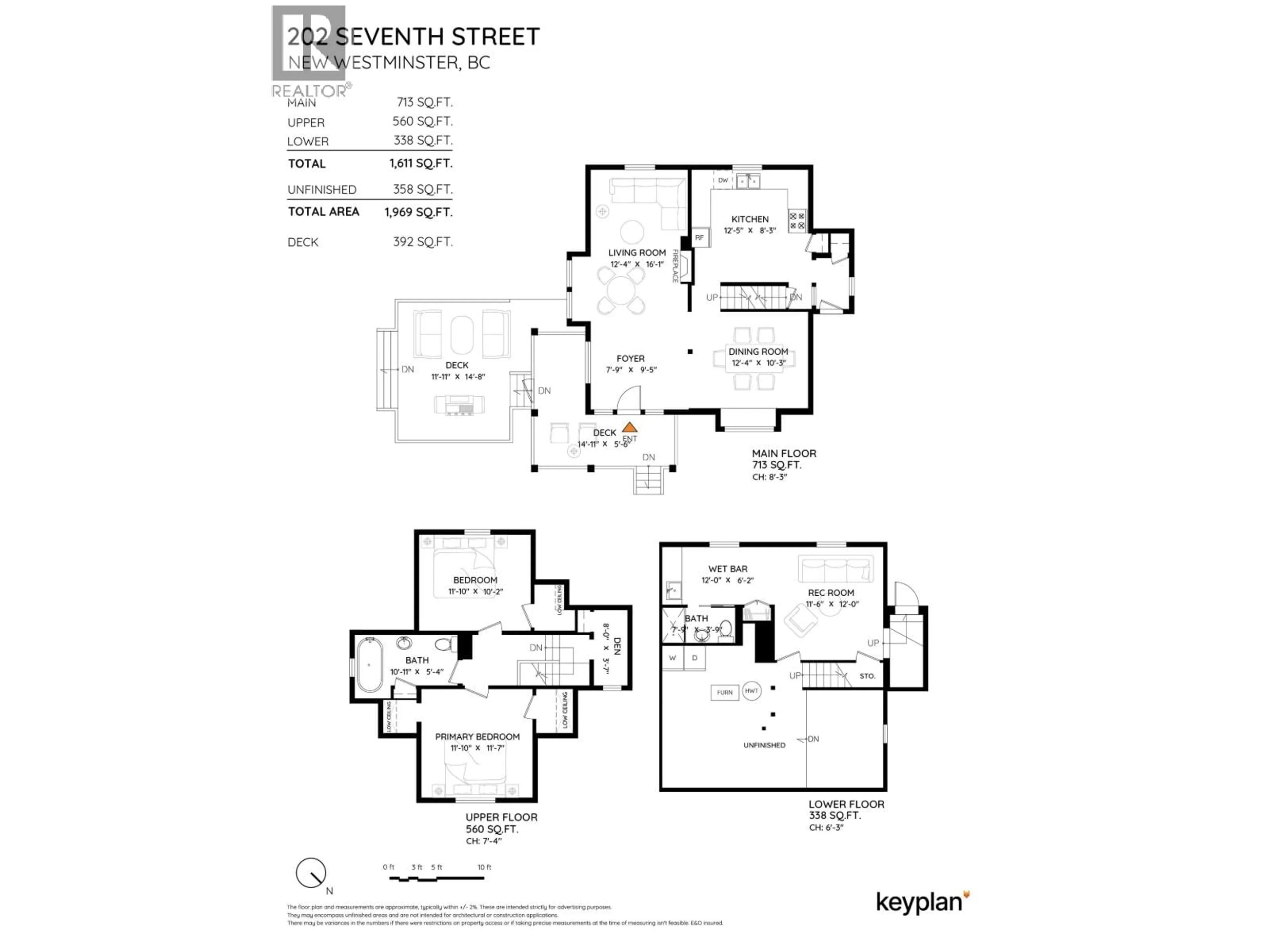 Floor plan for 202 SEVENTH STREET, New Westminster British Columbia V3M3K3