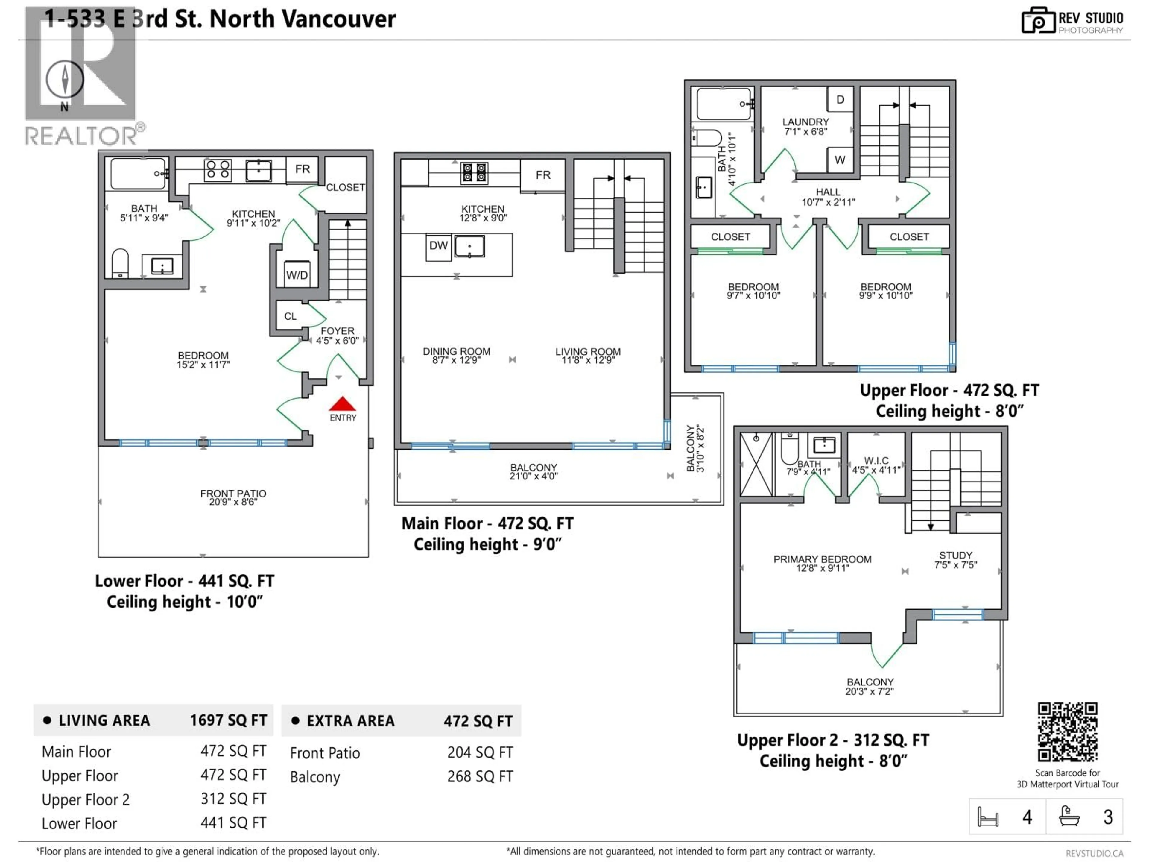 Floor plan for 1 - 533 3RD STREET, North Vancouver British Columbia V7L1G4
