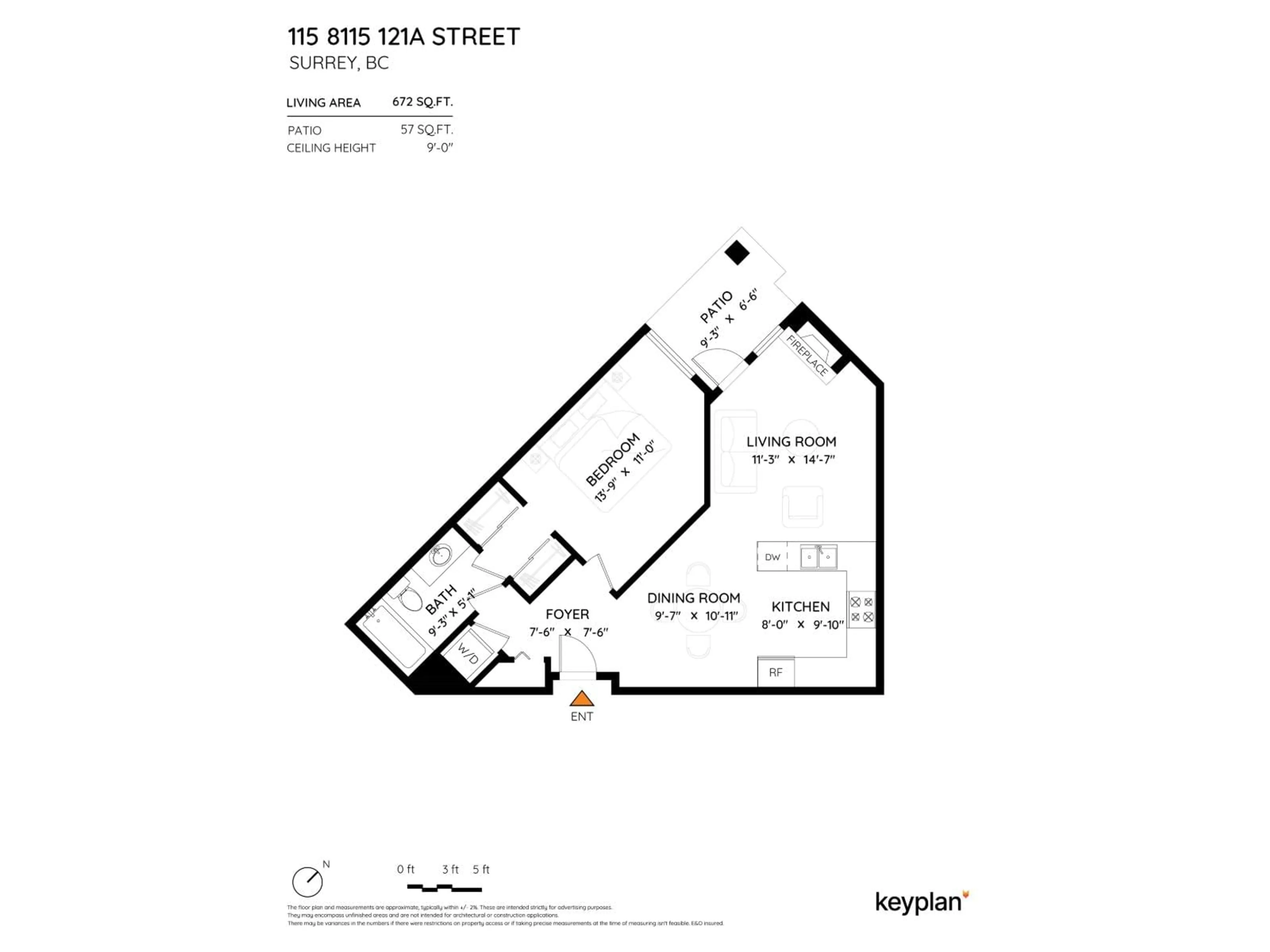 Floor plan for 115 - 8115 121A STREET, Surrey British Columbia V3W1J2