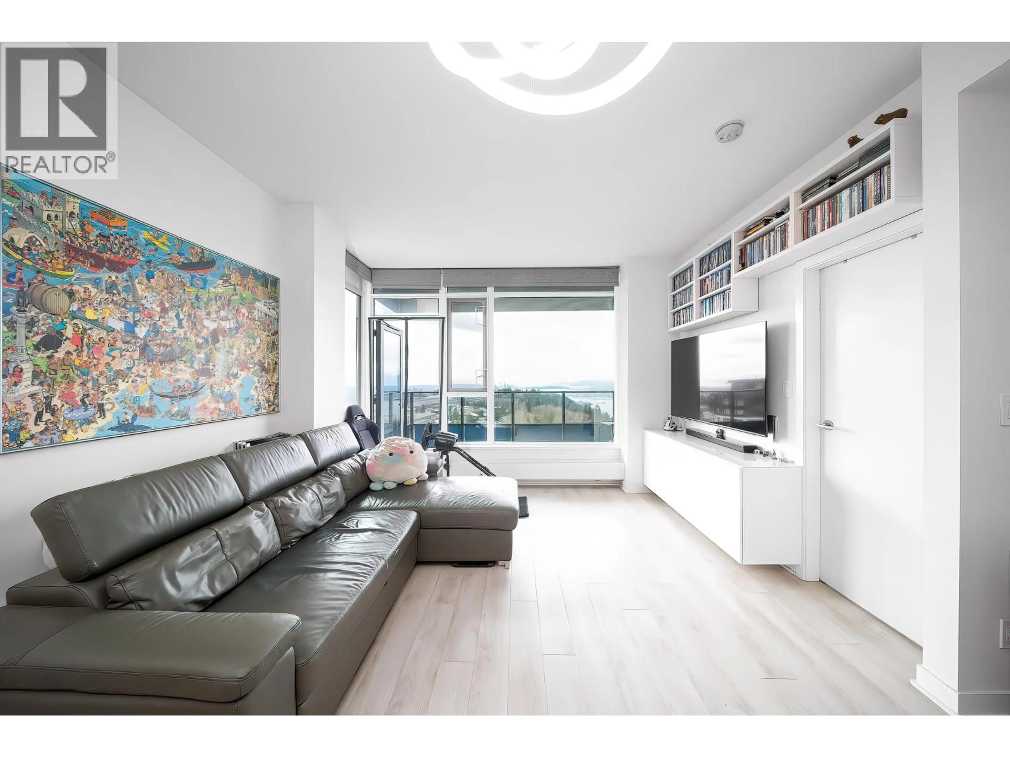 Living room with furniture, unknown for 1206 - 8850 UNIVERSITY CRESCENT, Burnaby British Columbia V5A0C8