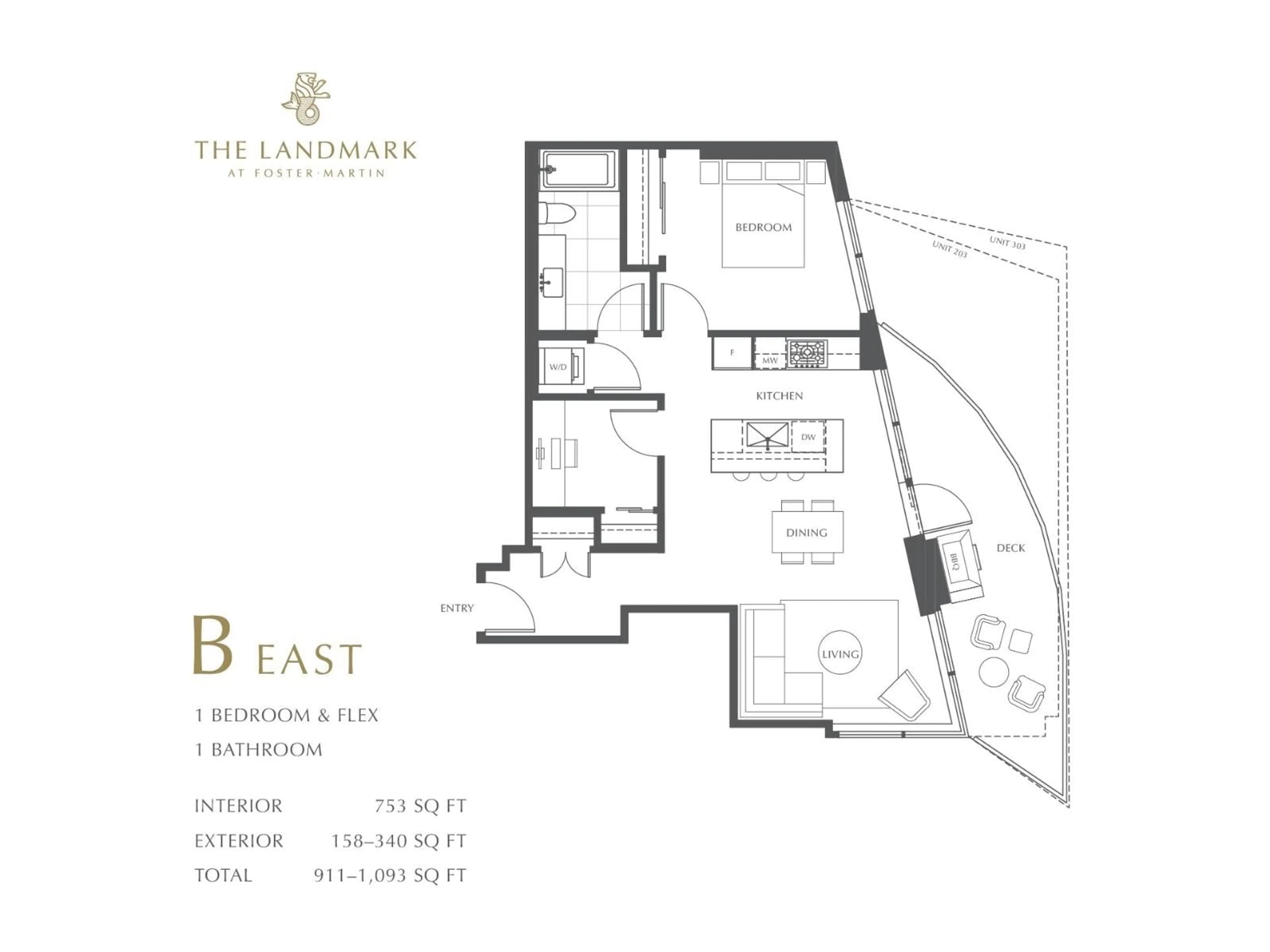 Floor plan for 2003 - 1475 FOSTER STREET, White Rock British Columbia V4B0C9