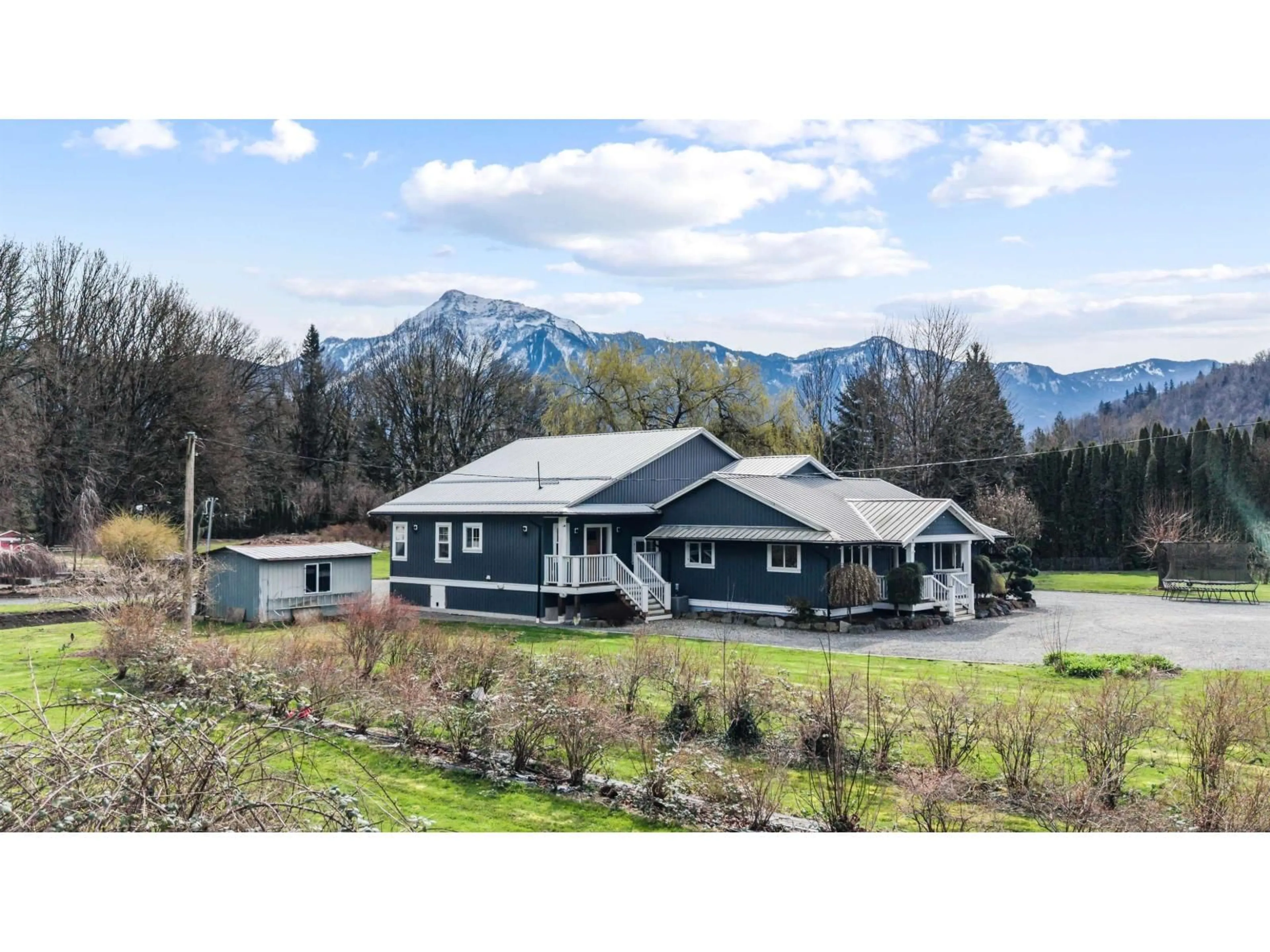 A pic from outside/outdoor area/front of a property/back of a property/a pic from drone, mountain view for 2284 ASHTON ROAD, Agassiz British Columbia V0M1A1