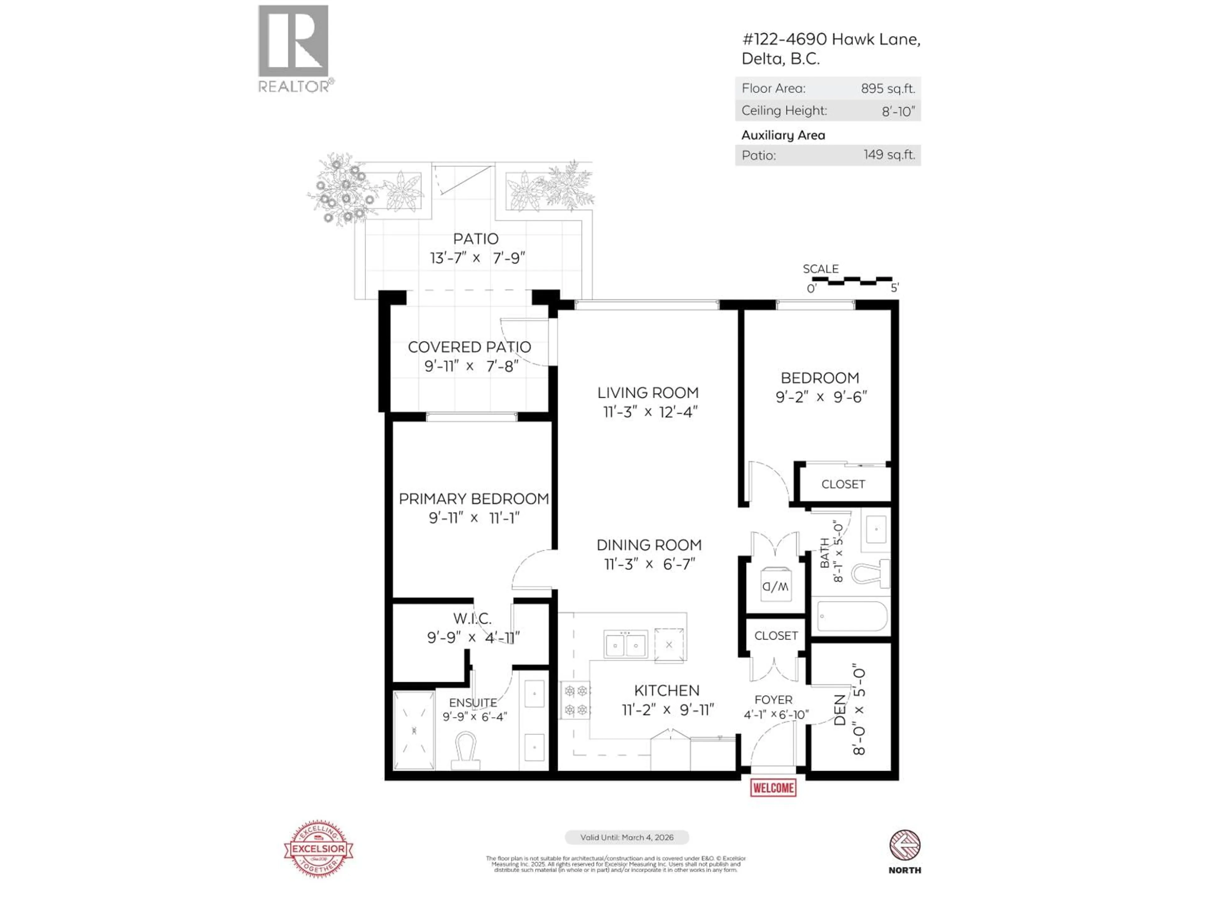 Floor plan for 122 - 4690 HAWK LANE, Tsawwassen British Columbia V4M0C4