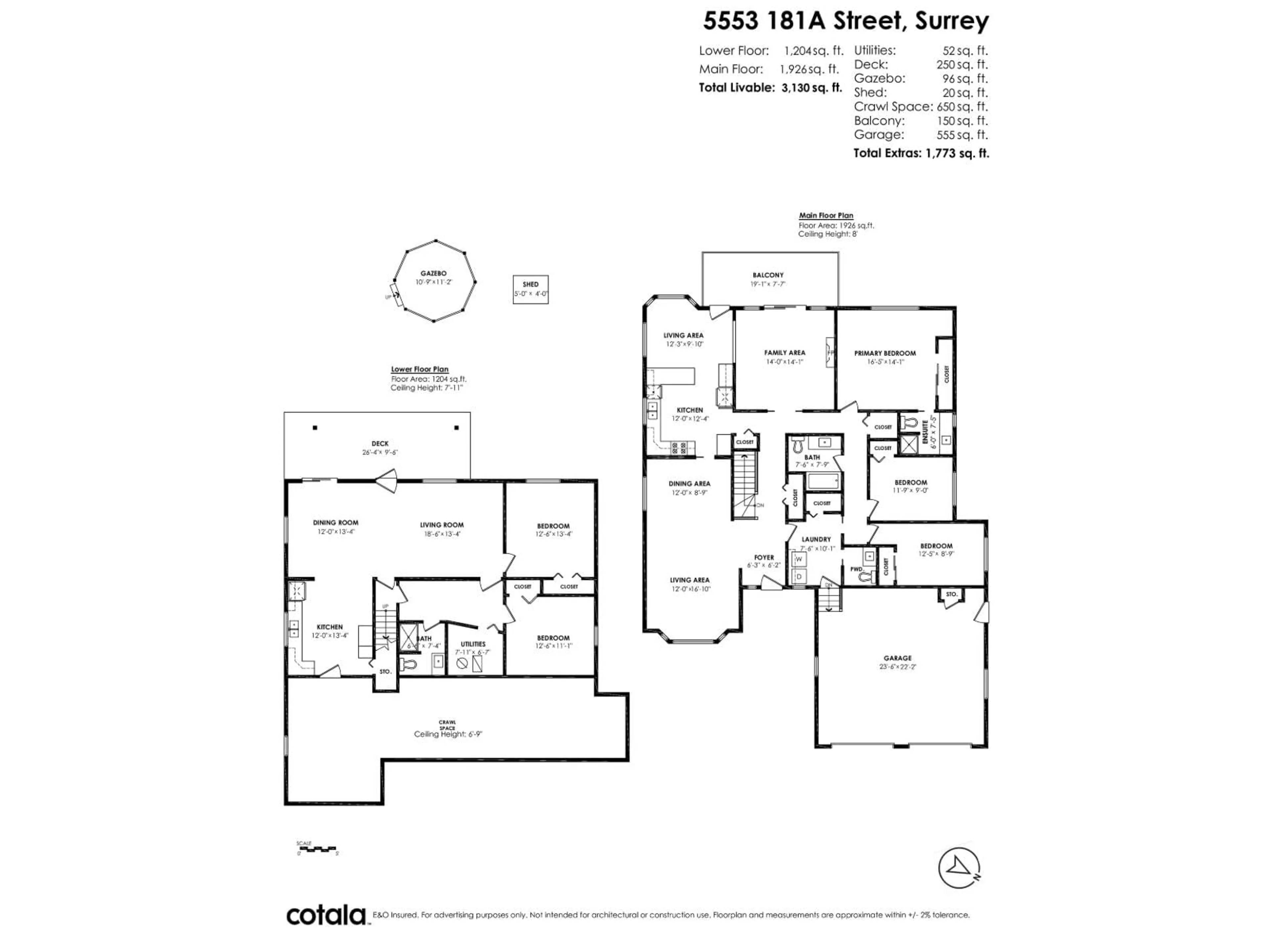Floor plan for 5553 181A STREET, Surrey British Columbia V3S7Z2