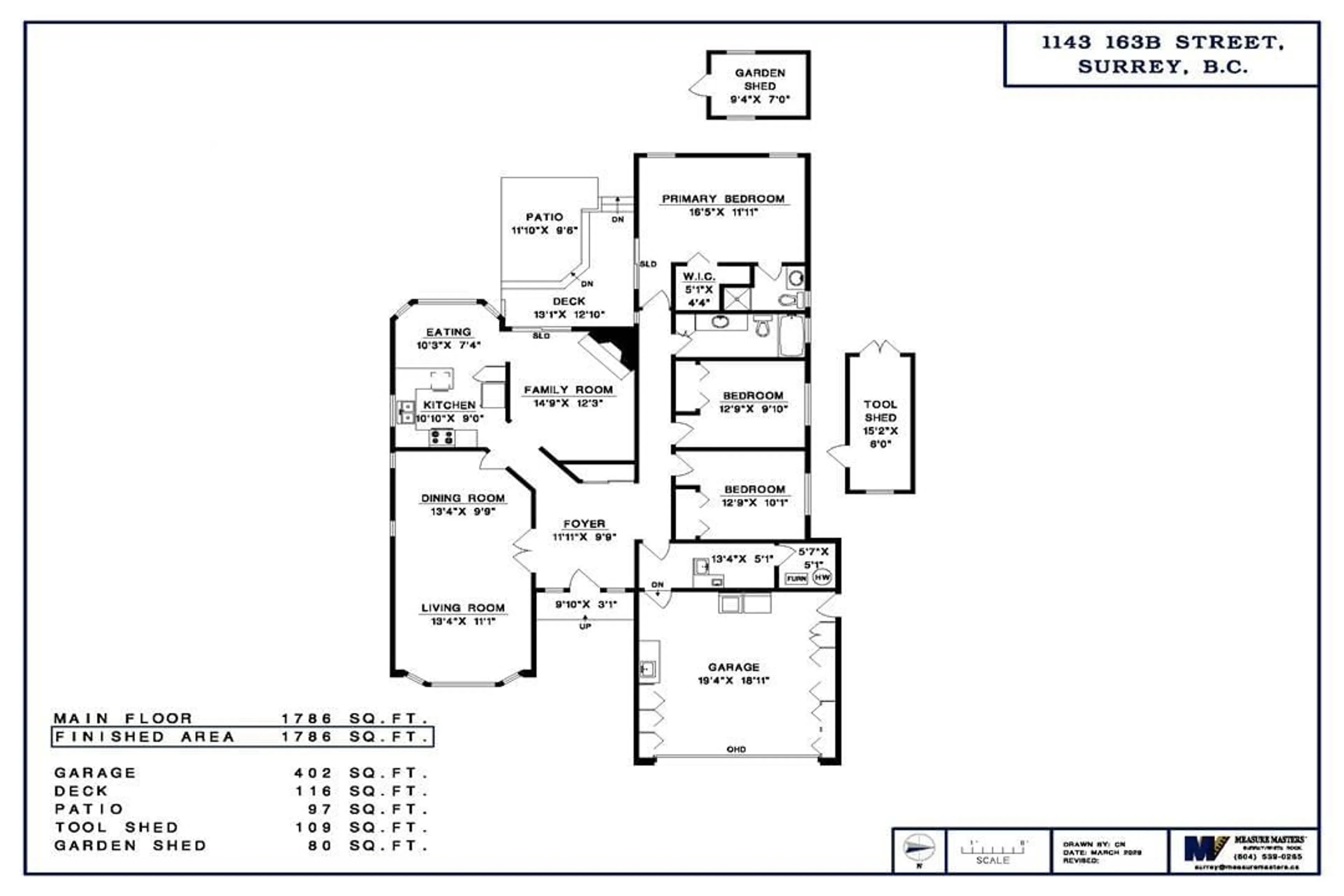 Floor plan for 1143 163B STREET, Surrey British Columbia V4A8E8