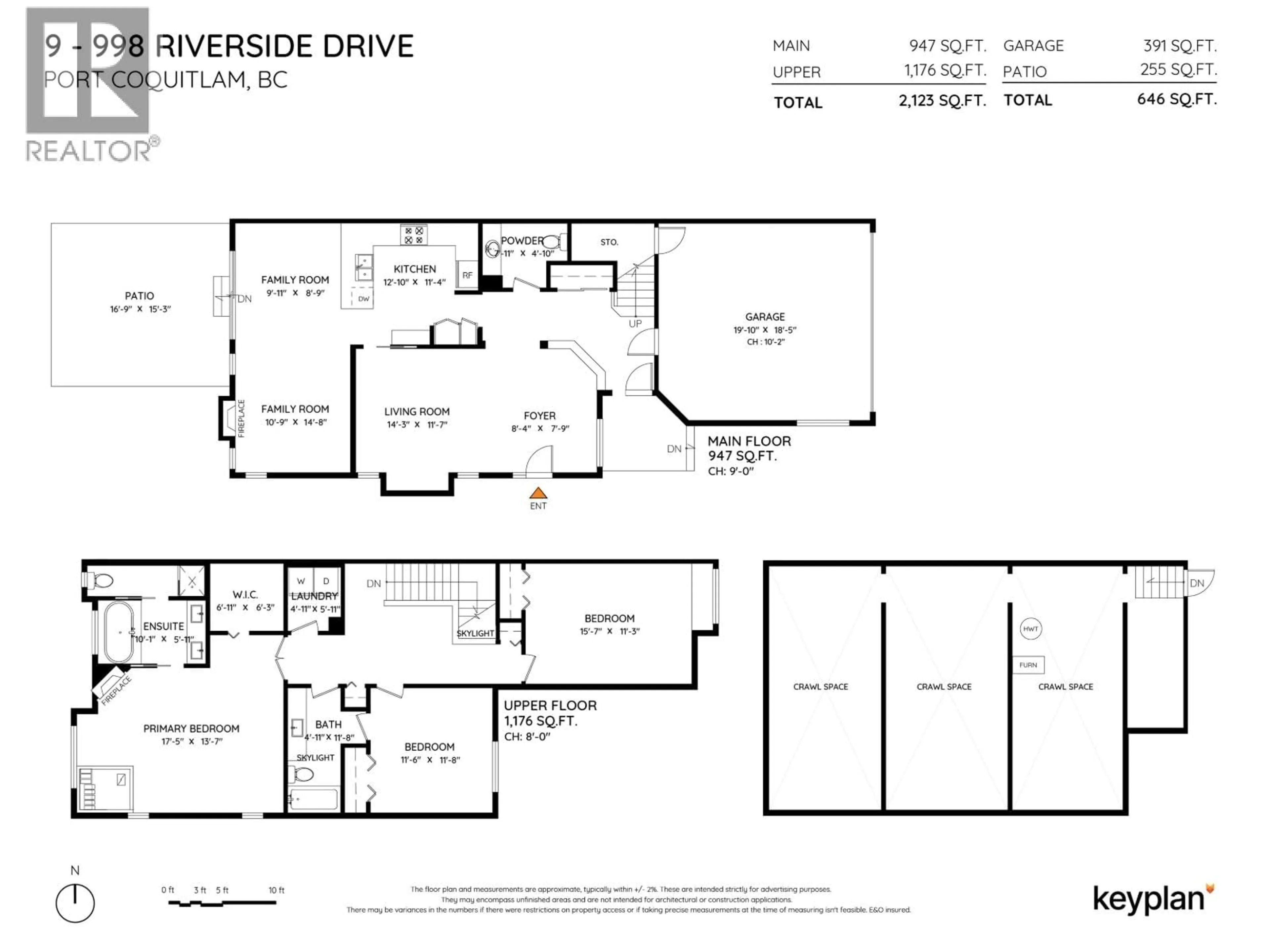 Floor plan for 9 - 998 RIVERSIDE DRIVE, Port Coquitlam British Columbia V3B7Y4