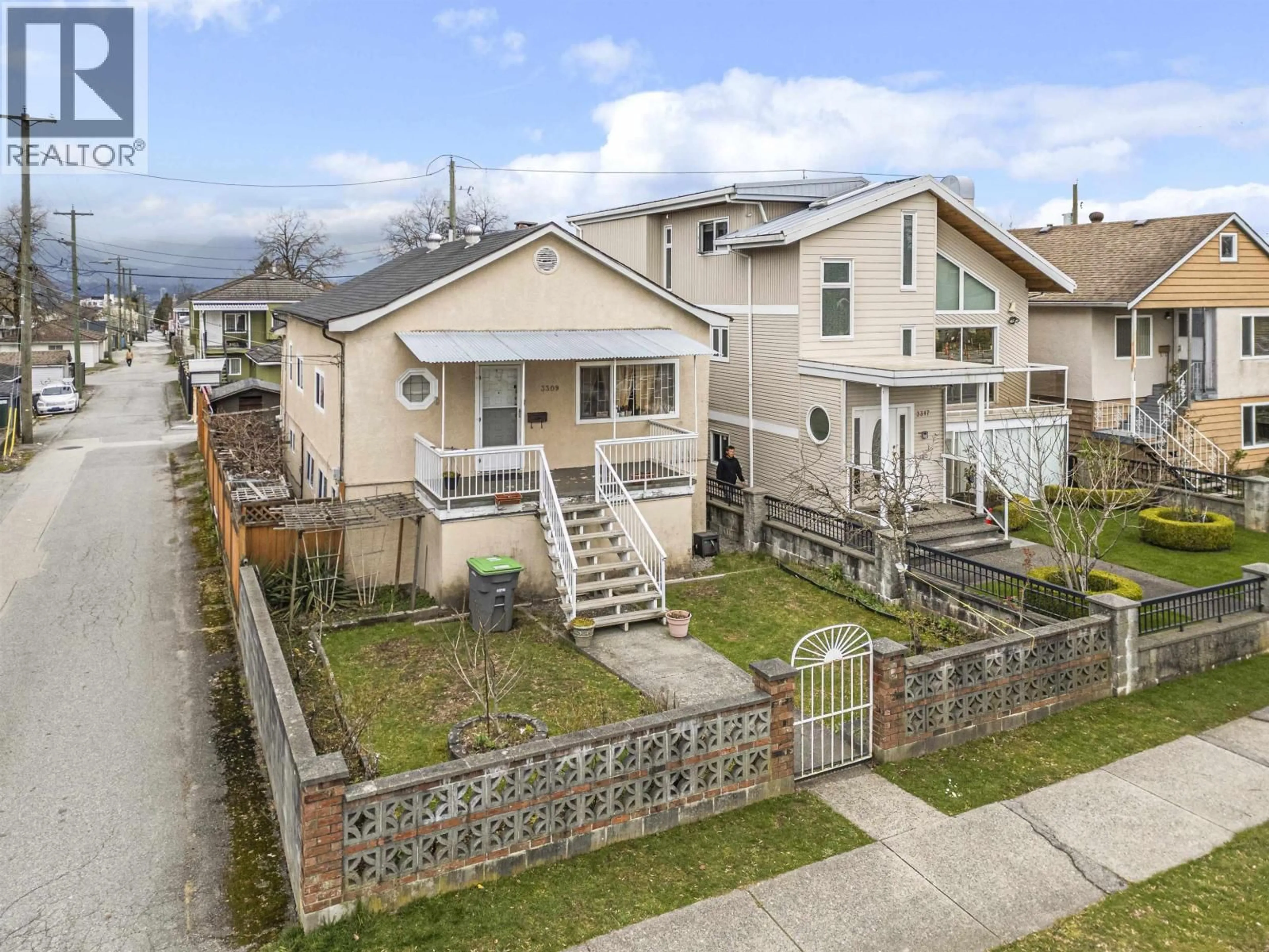 A pic from outside/outdoor area/front of a property/back of a property/a pic from drone, street for 3309 29TH AVENUE, Vancouver British Columbia V5R1W7
