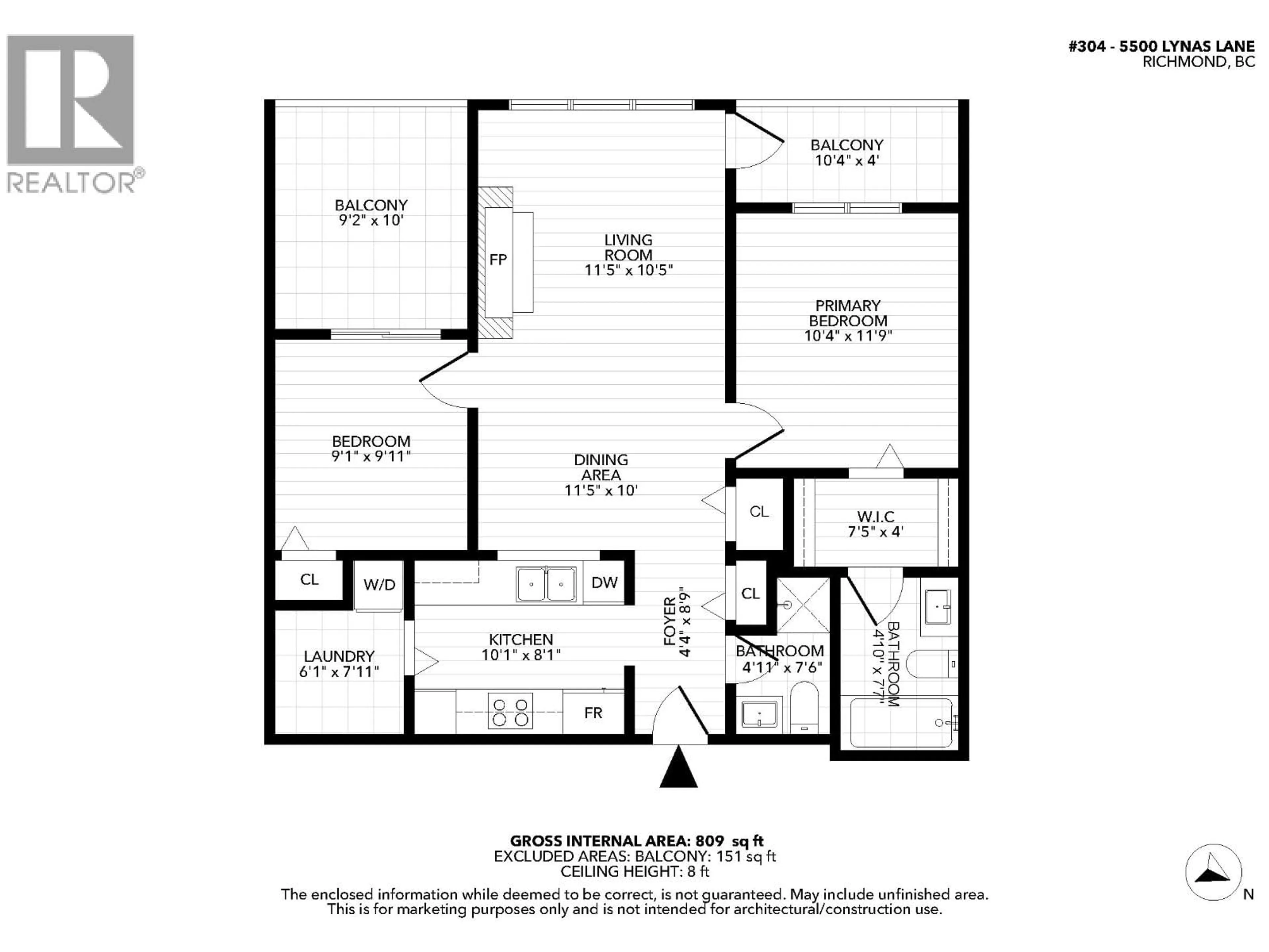 Floor plan for 304 - 5500 LYNAS LANE, Richmond British Columbia V7C5R5