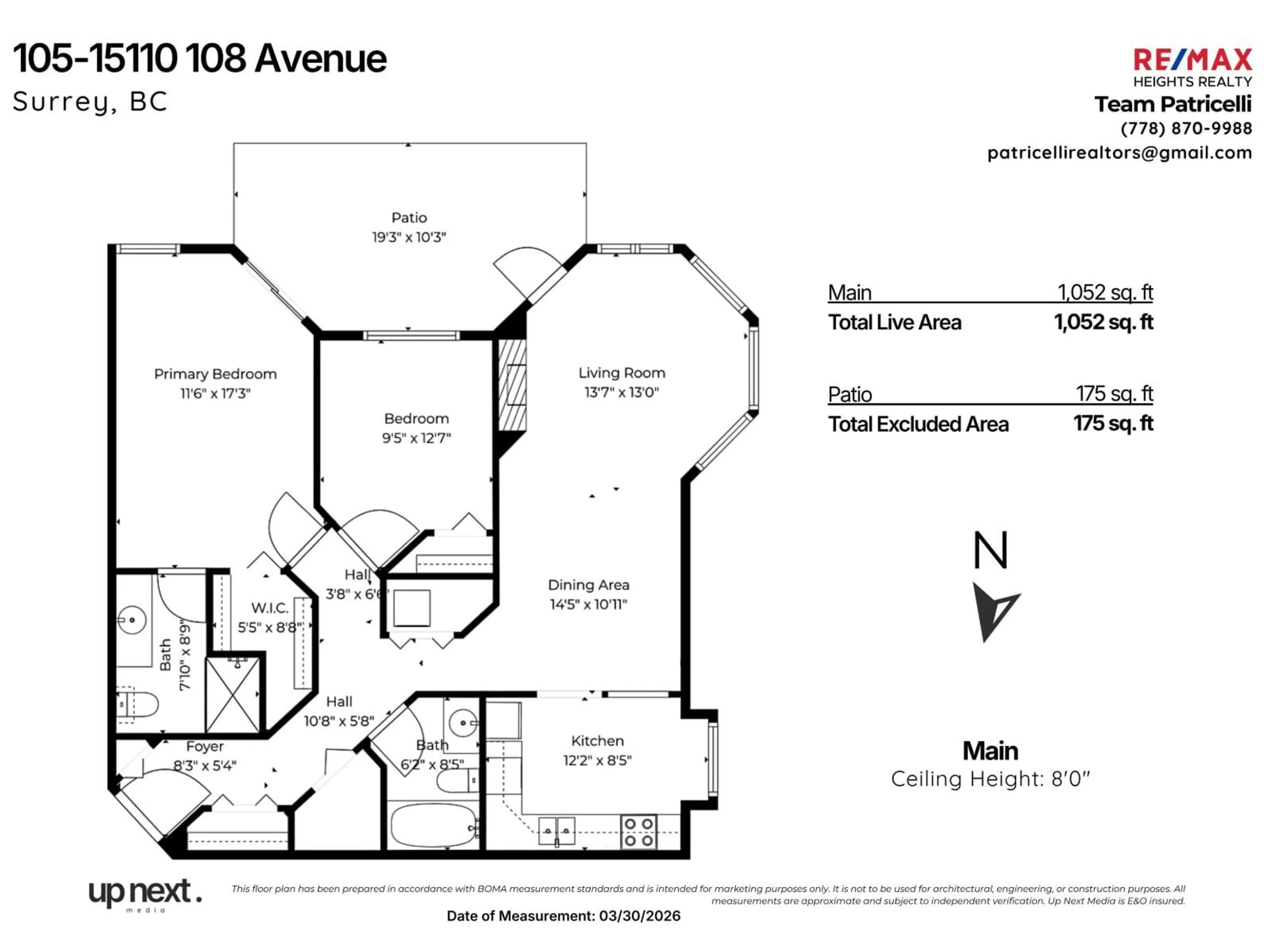 Floor plan for 105 - 15110 108 AVENUE, Surrey British Columbia V3R0T6