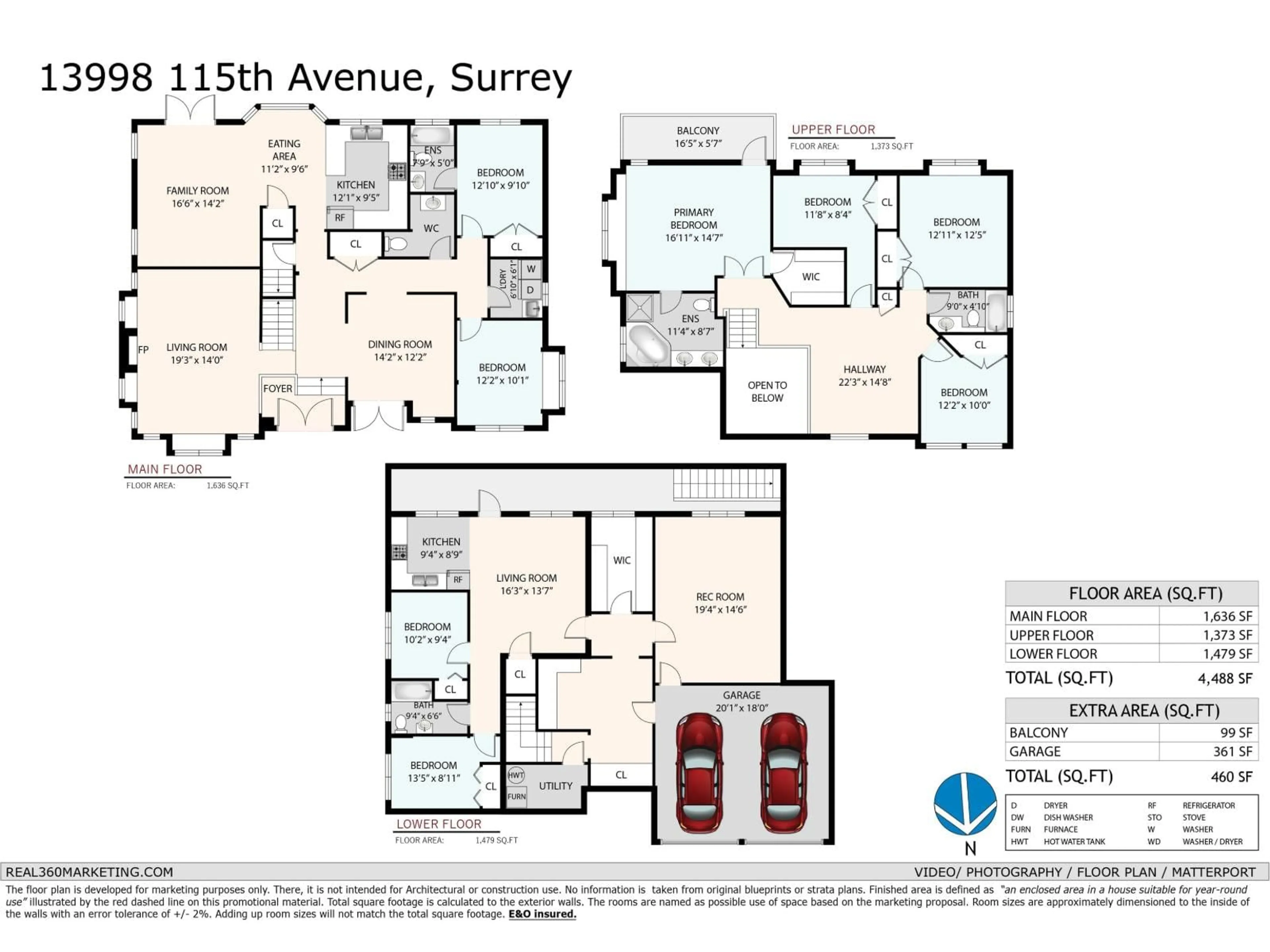 Floor plan for 13998 115 AVENUE, Surrey British Columbia V3R2P5