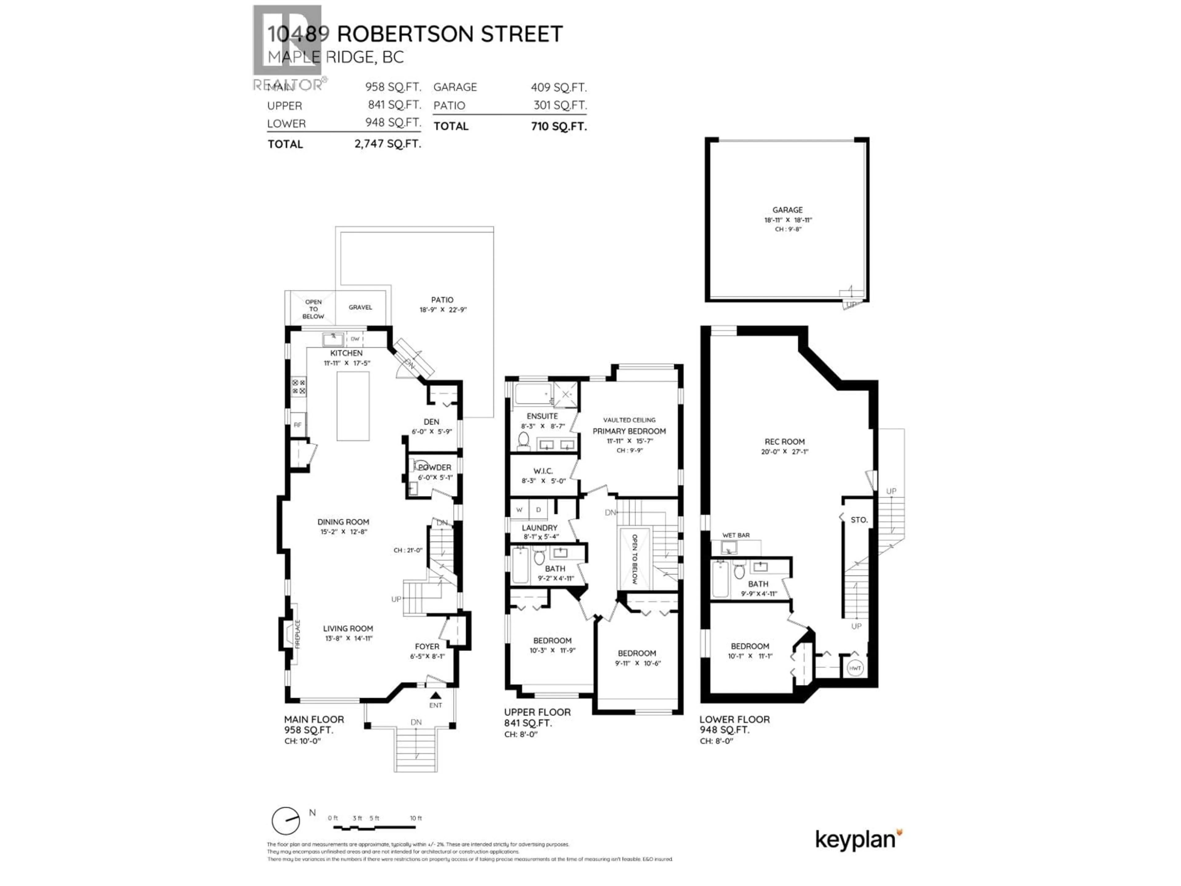 Floor plan for 10489 ROBERTSON STREET, Maple Ridge British Columbia V2W0H8