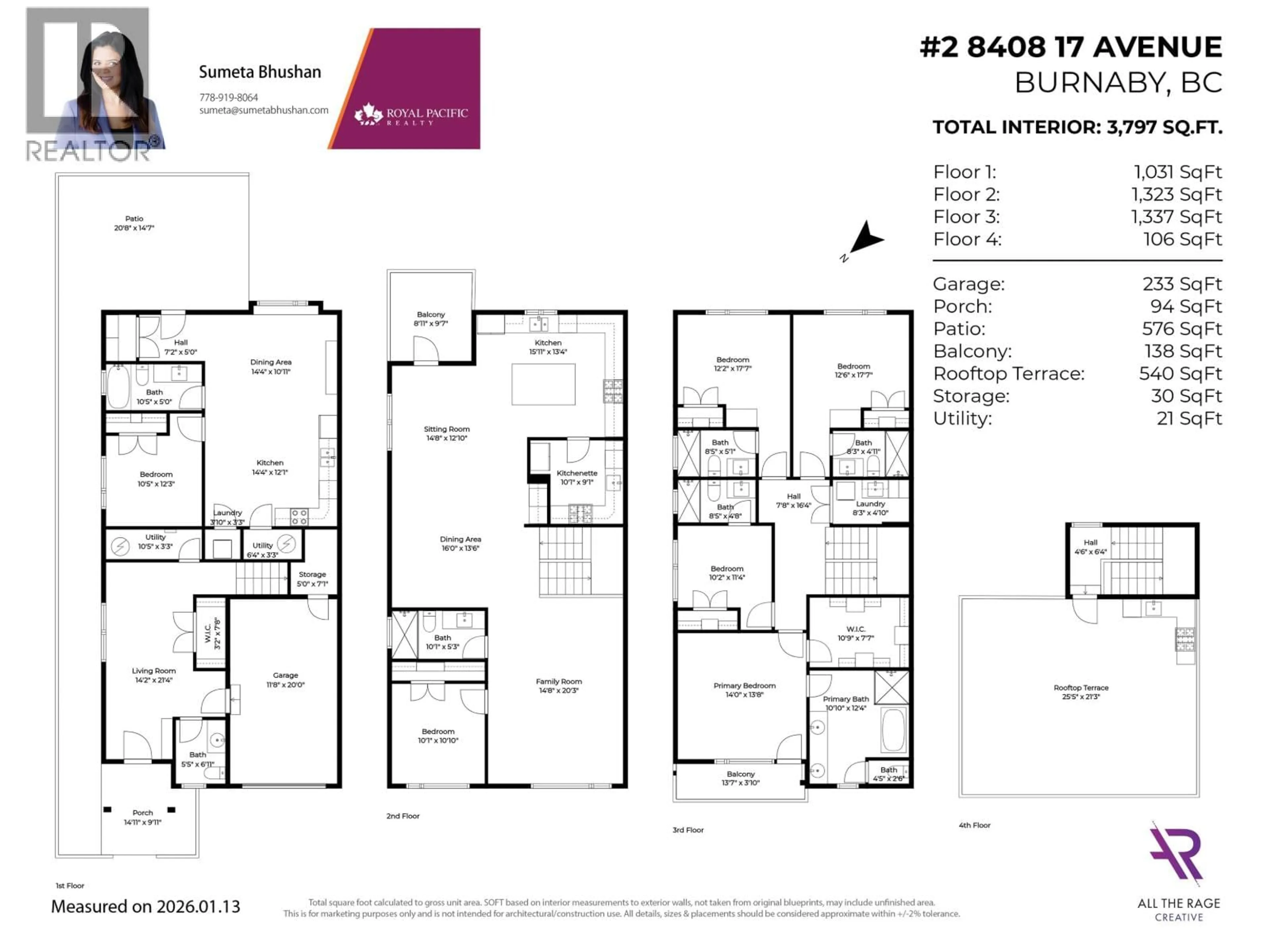 Floor plan for 2 - 8408 17TH AVENUE, Burnaby British Columbia V3N1N2