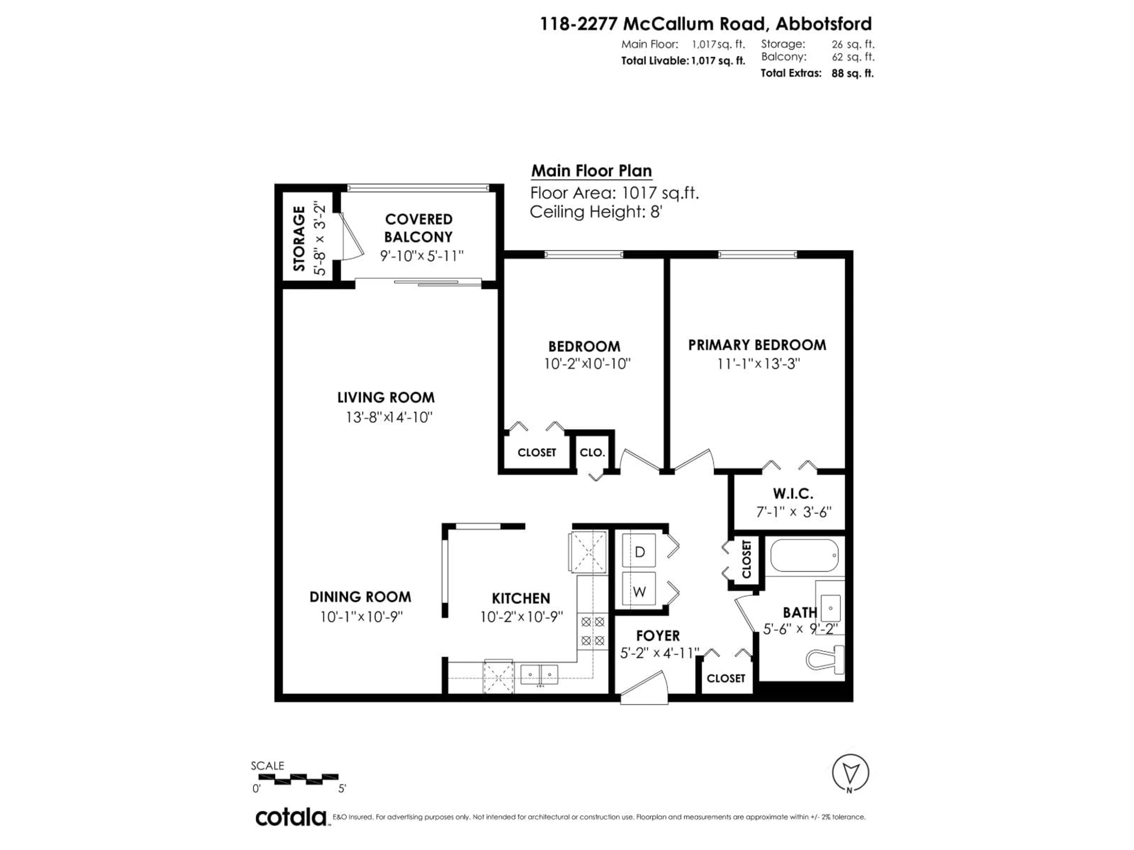 Floor plan for 118 - 2277 MCCALLUM ROAD, Abbotsford British Columbia V2S6H9