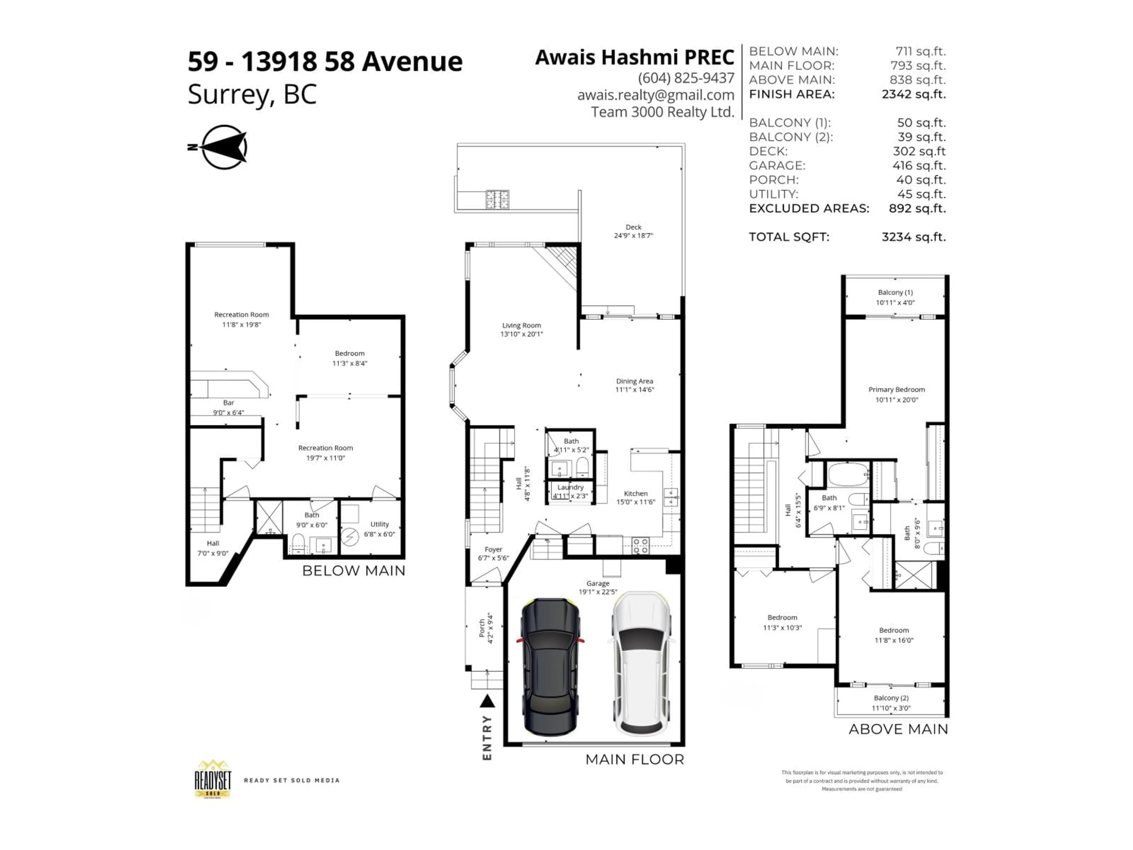 Floor plan for 59 - 13918 58 AVENUE, Surrey British Columbia V3X3N8