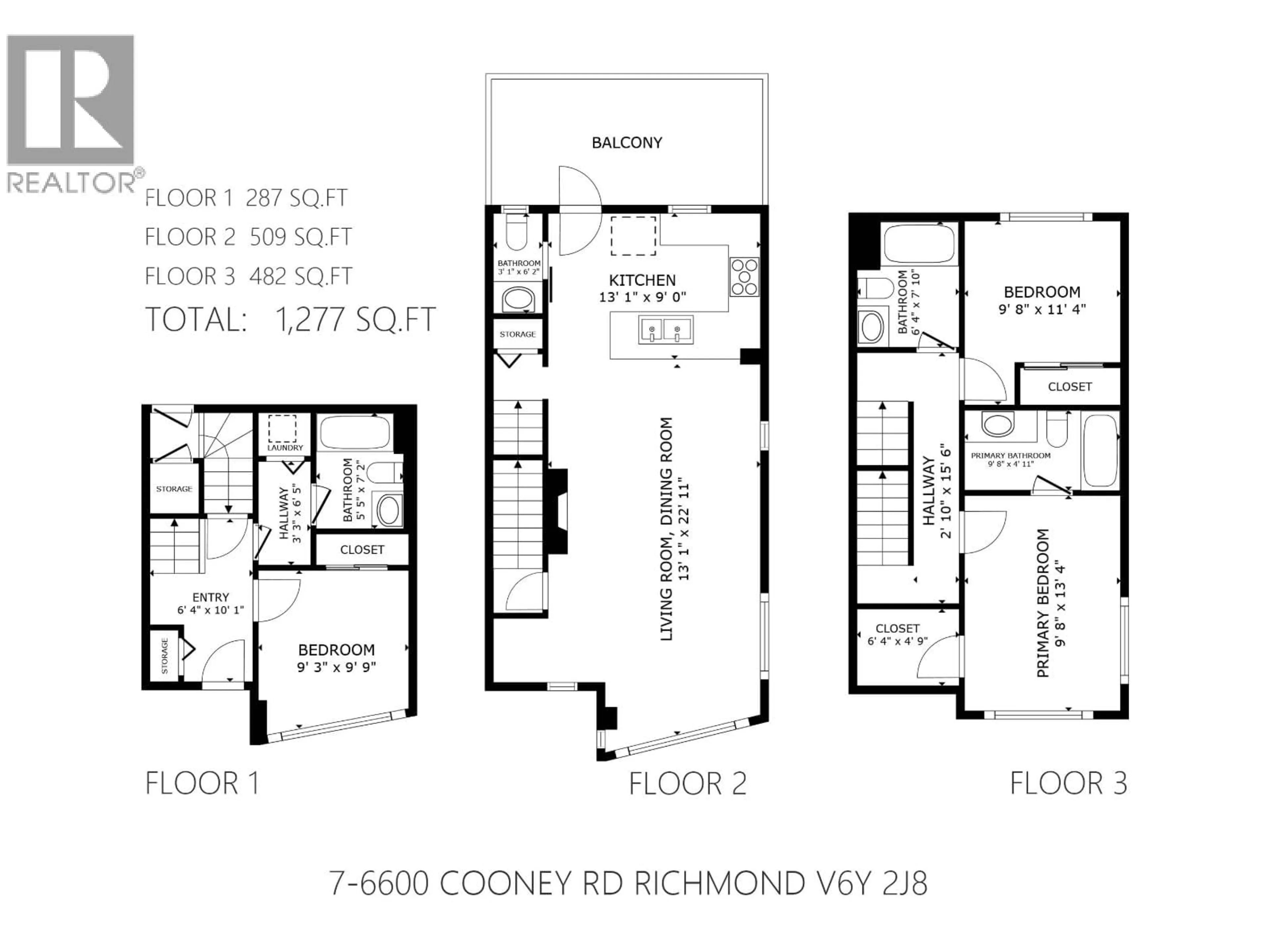 Floor plan for 7 - 6600 COONEY ROAD, Richmond British Columbia V6Y2J8