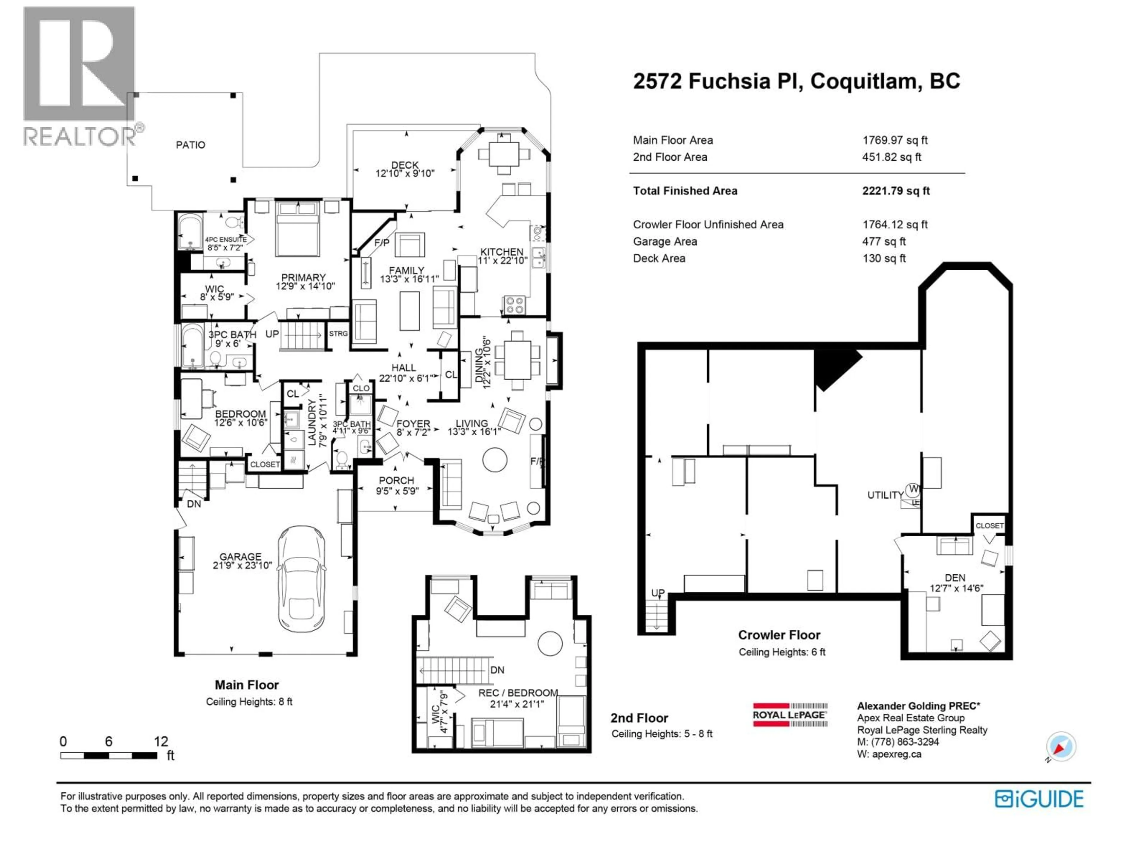 Floor plan for 2572 FUCHSIA PLACE, Coquitlam British Columbia V3E2M8