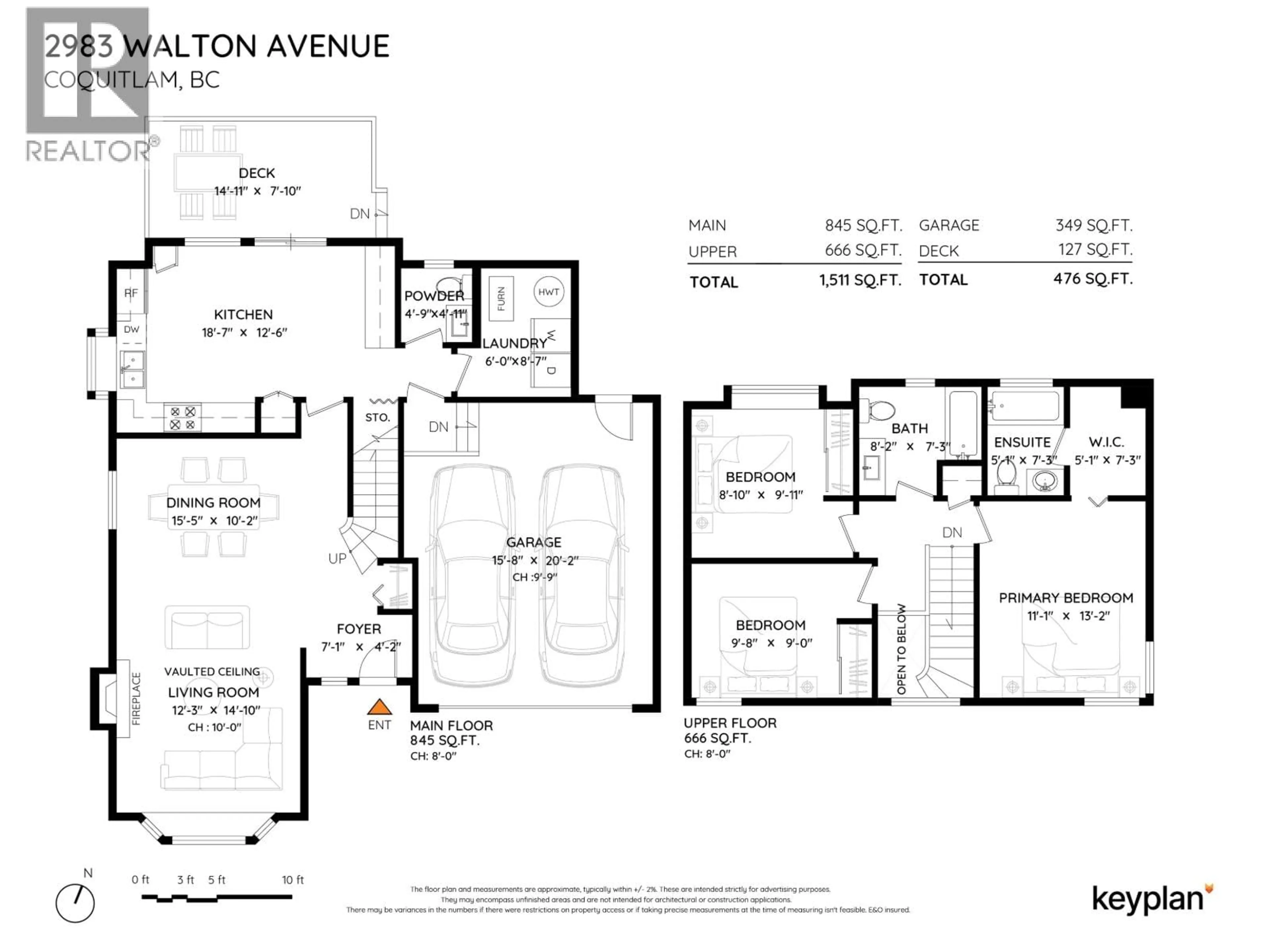 Floor plan for 2983 WALTON AVENUE, Coquitlam British Columbia V3B6N1