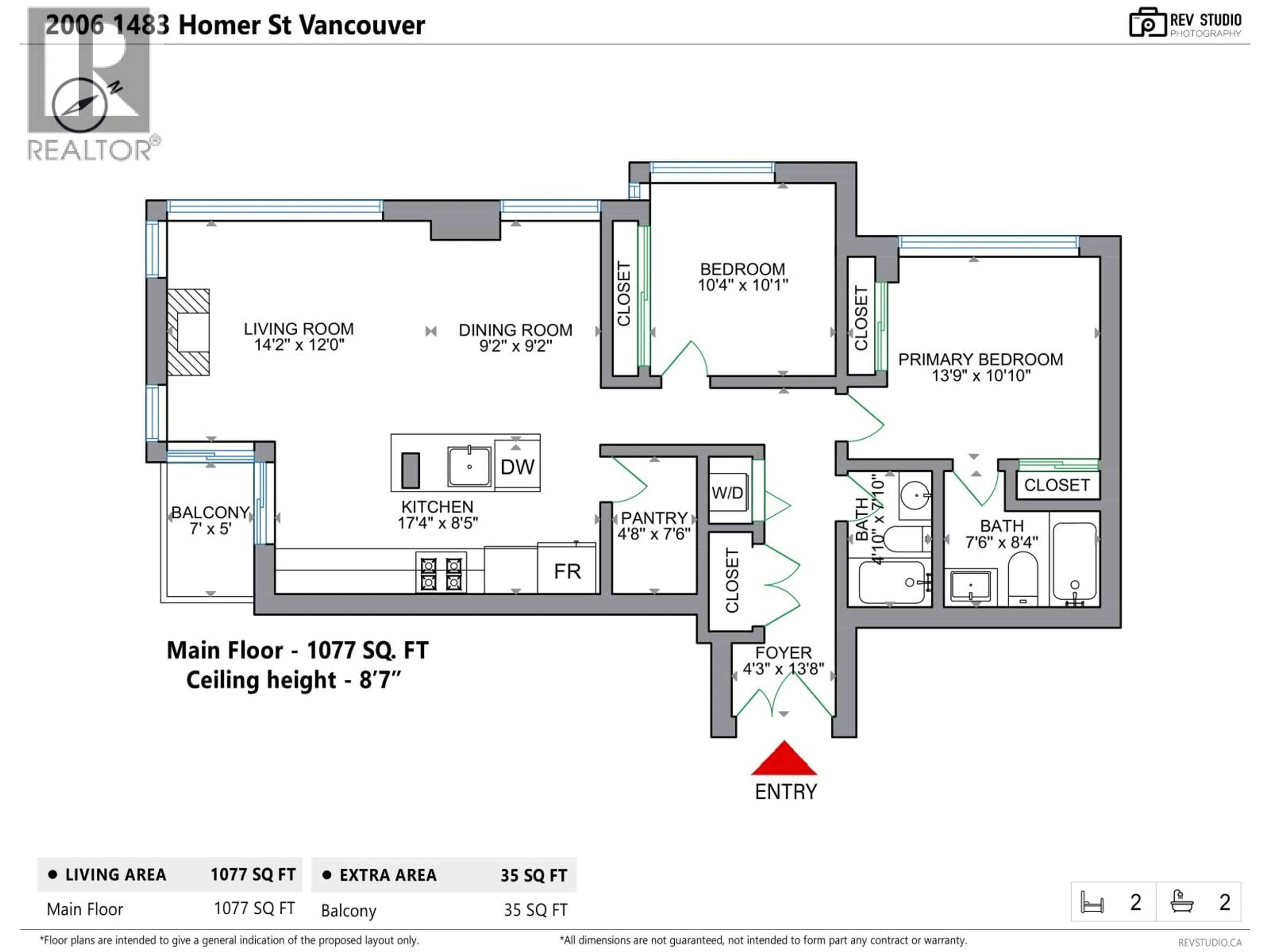 Floor plan for 2006 - 1483 HOMER STREET, Vancouver British Columbia V6Z3C7