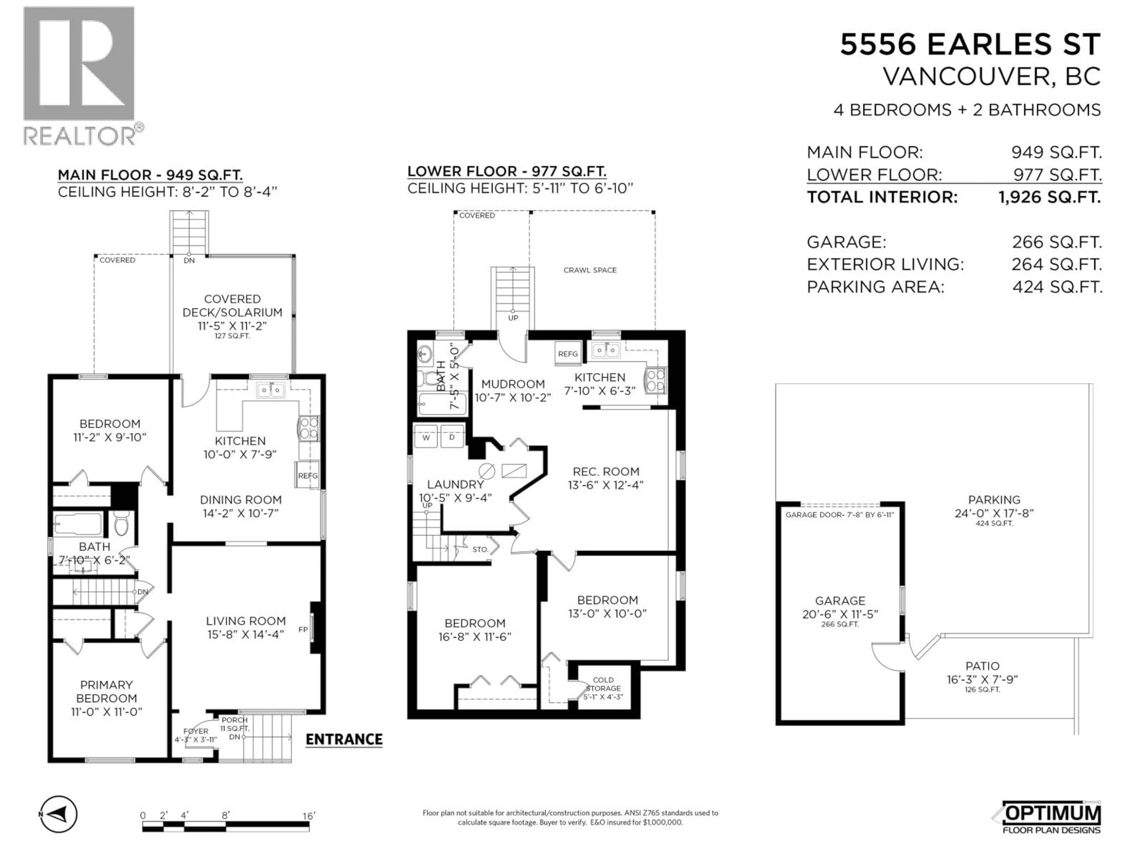 Floor plan for 5556 EARLES STREET, Vancouver British Columbia V5R3S1
