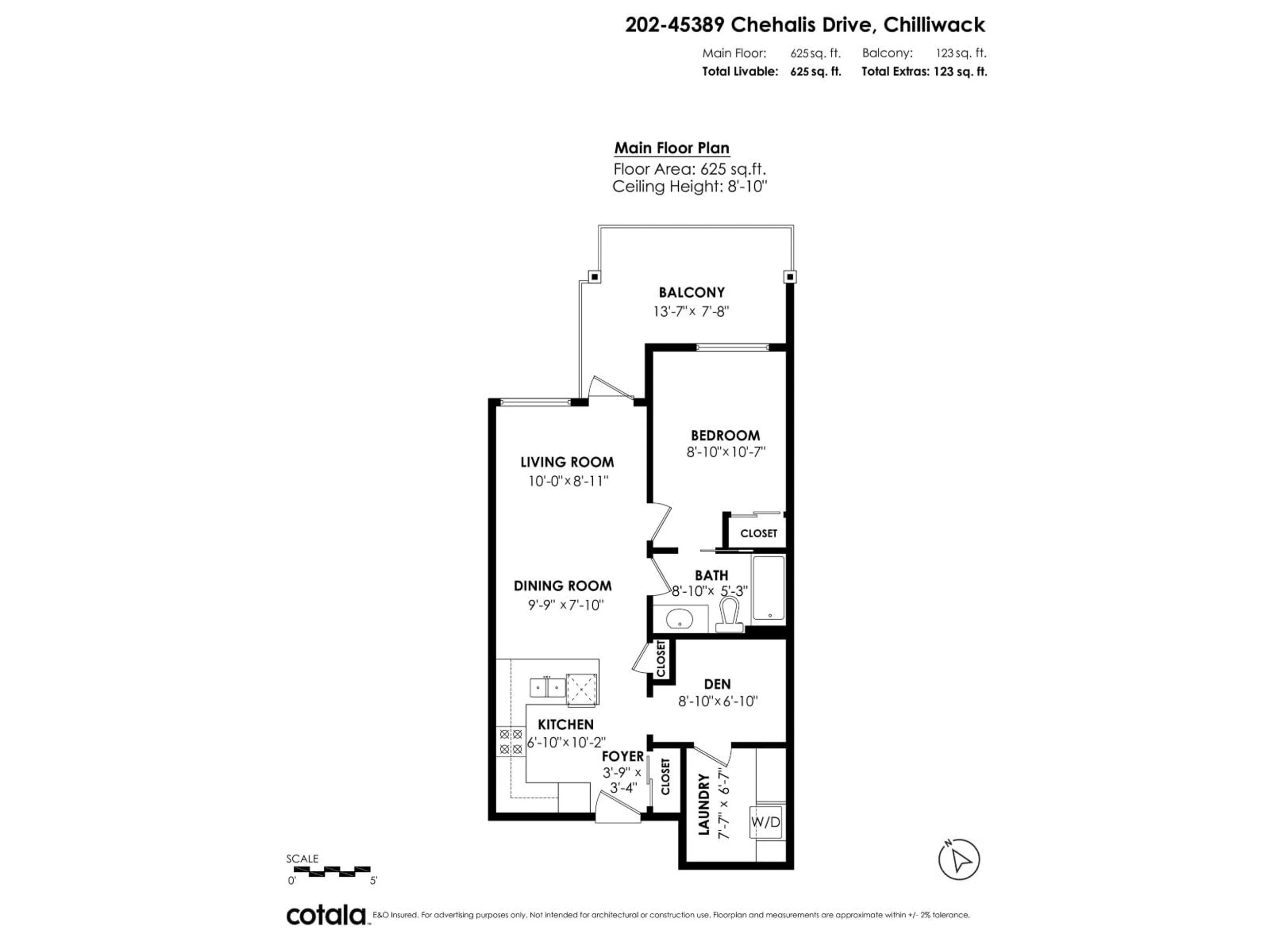 Floor plan for 202 - 45389 CHEHALIS DRIVE, Chilliwack British Columbia V2R0T9